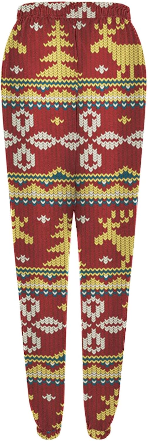 Christmas-Specific Plaid Sweatpants for Teen Girls
