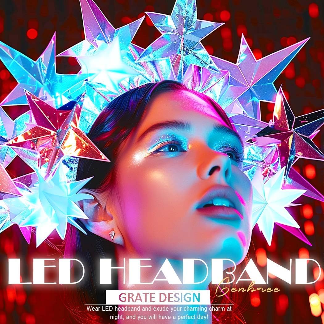 GLINK Glowing LED Nightclub Hair Band
