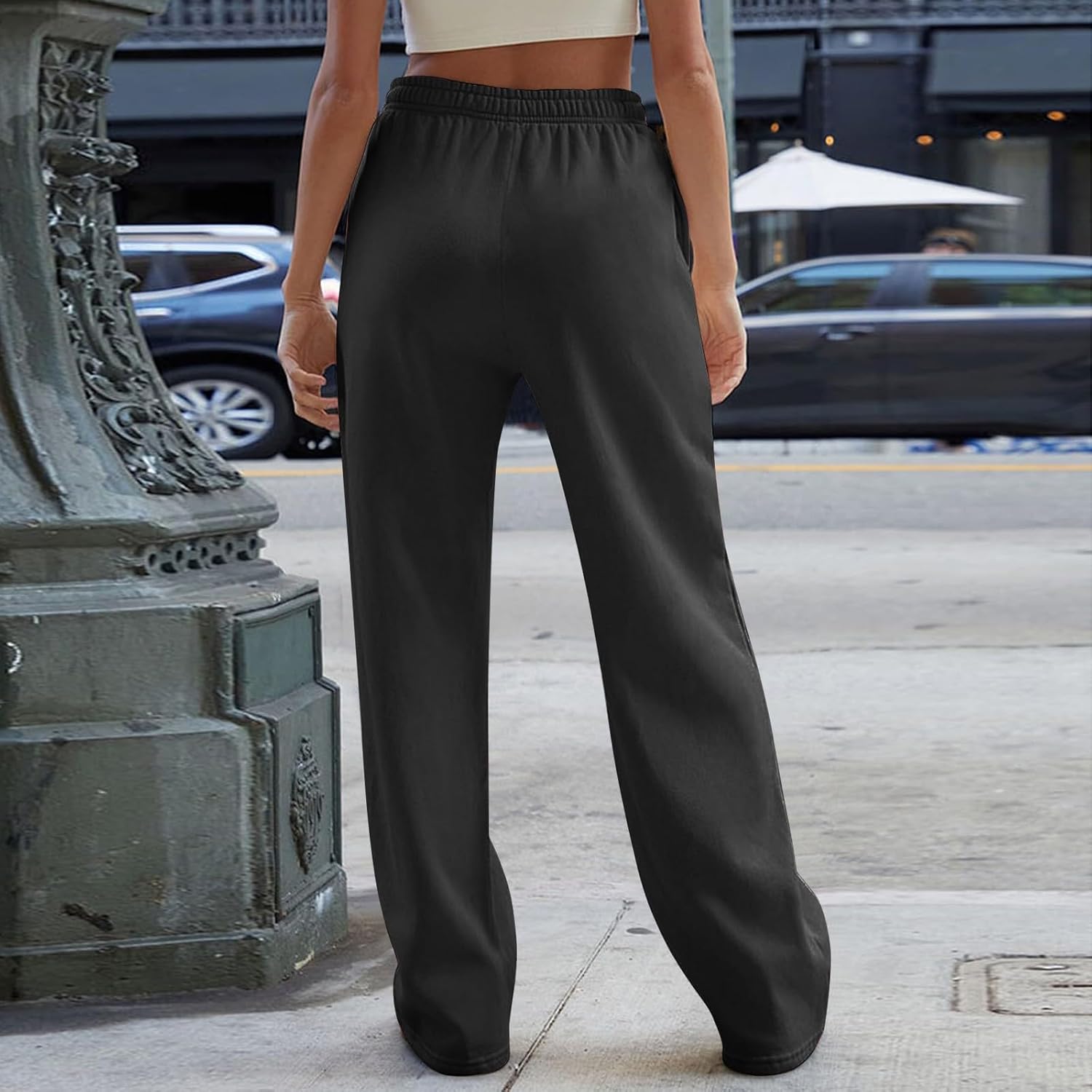 FULILYEO Womens High Waisted Wide Leg Sweatpants