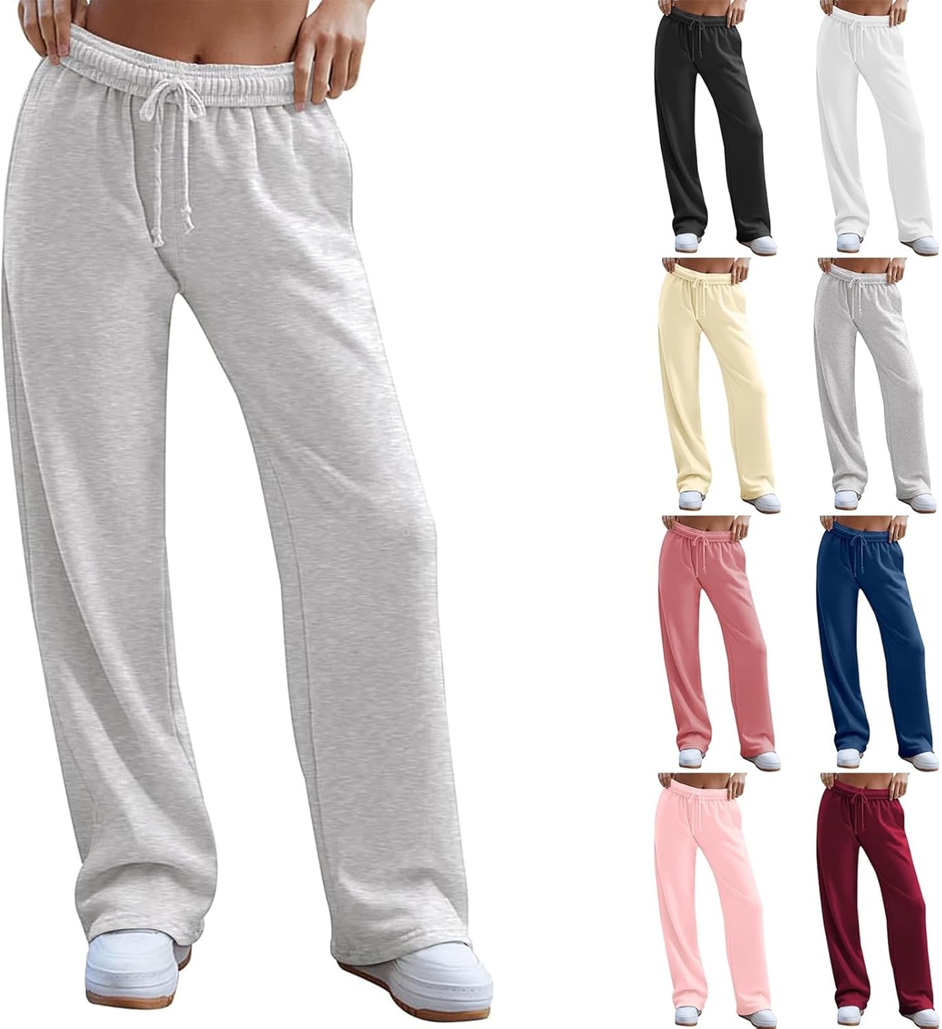 FULILYEO Womens High Waisted Wide Leg Sweatpants