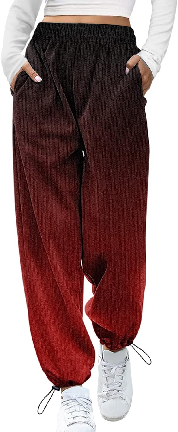SDBRLD Womens Sweatpants High Waist Joggers Upscale Fall Pants