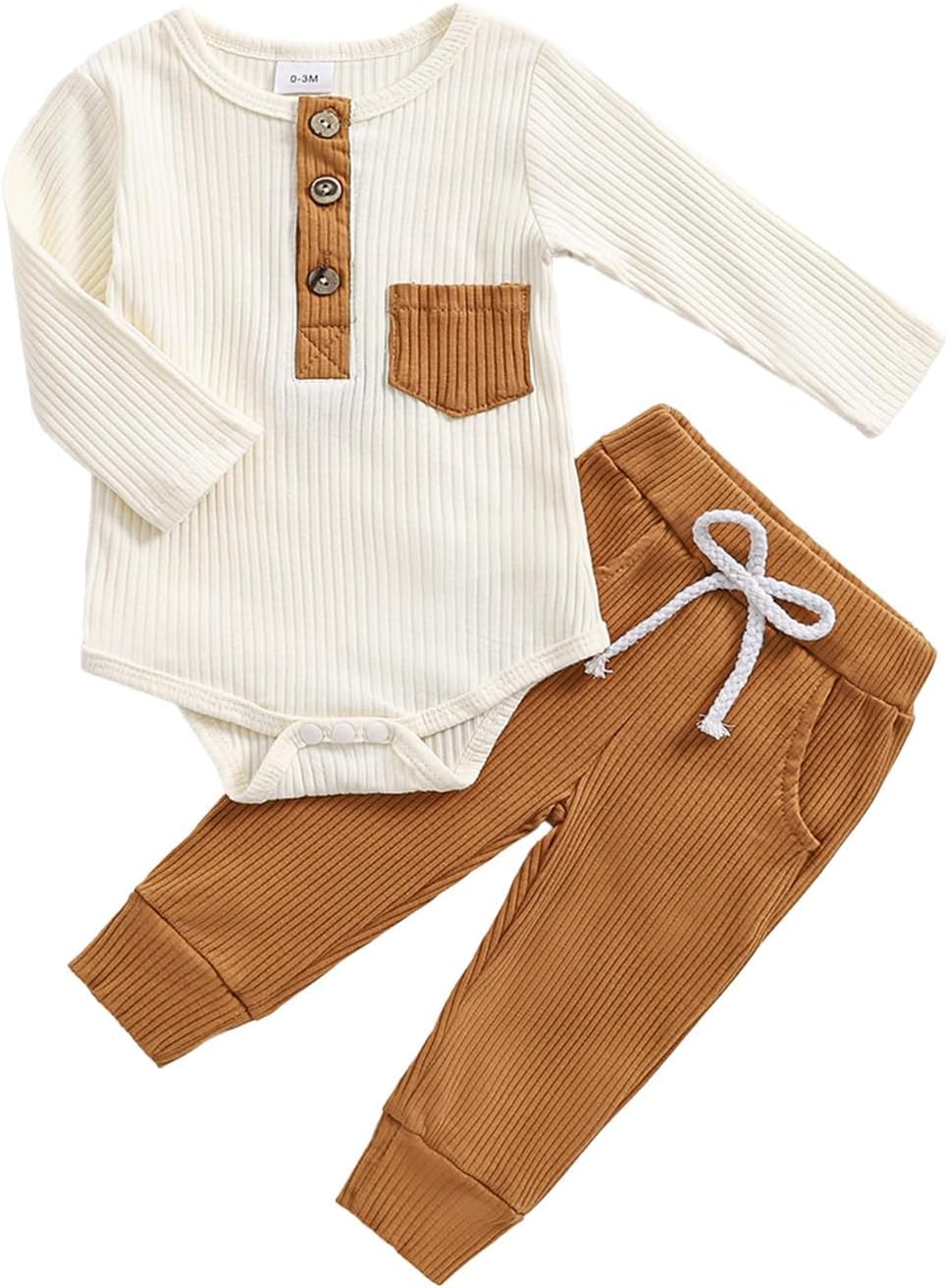 PureDenim Knitted Romper Pants Set for 3-6 Months