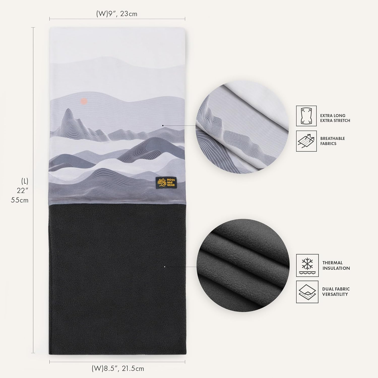 Winter-Ready Dual-Fabric Neck Gaiter for Cold Weather Activities