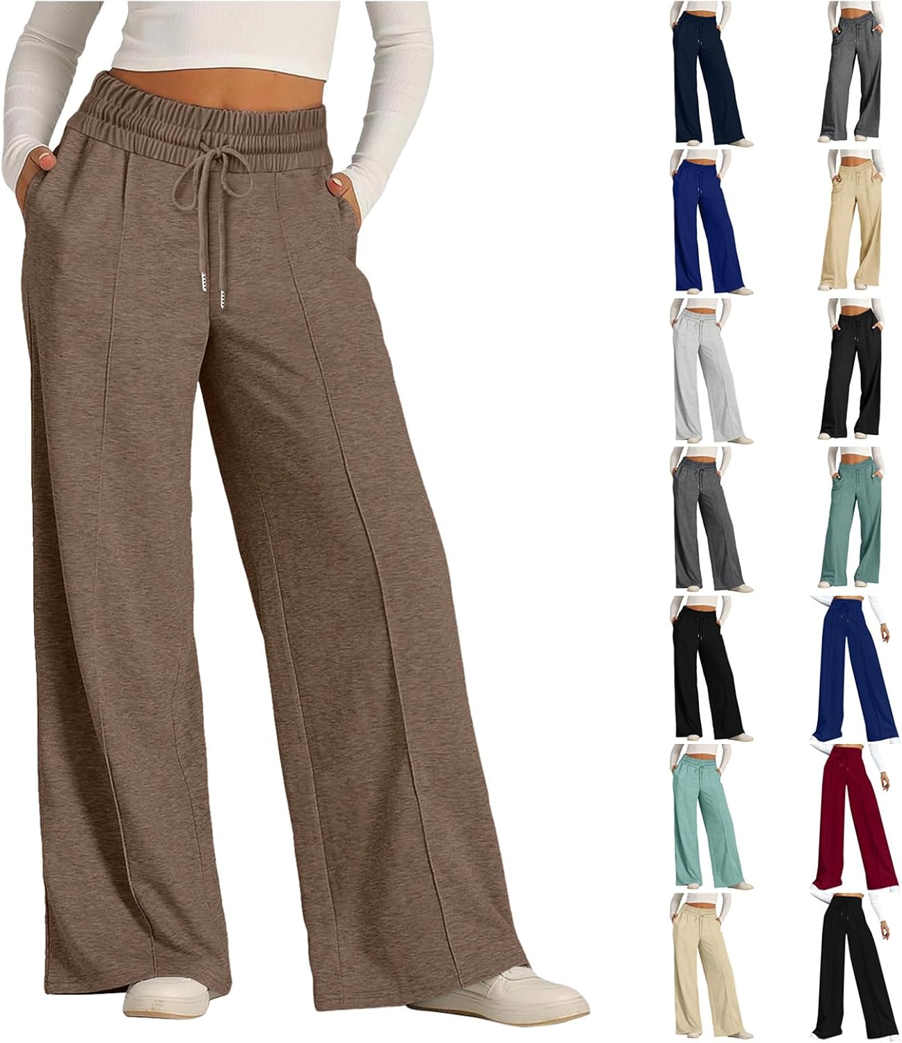 Elastic Wide Leg sweatpants for women extra comfortable and stylish