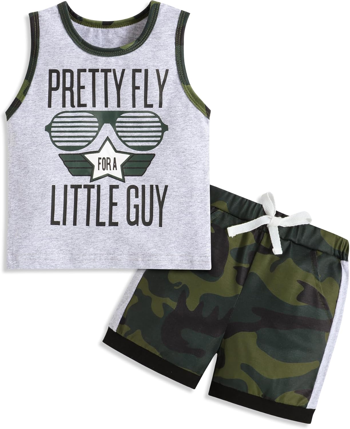 Comfortable Stripe Toddler Boy Clothes Set for Summer