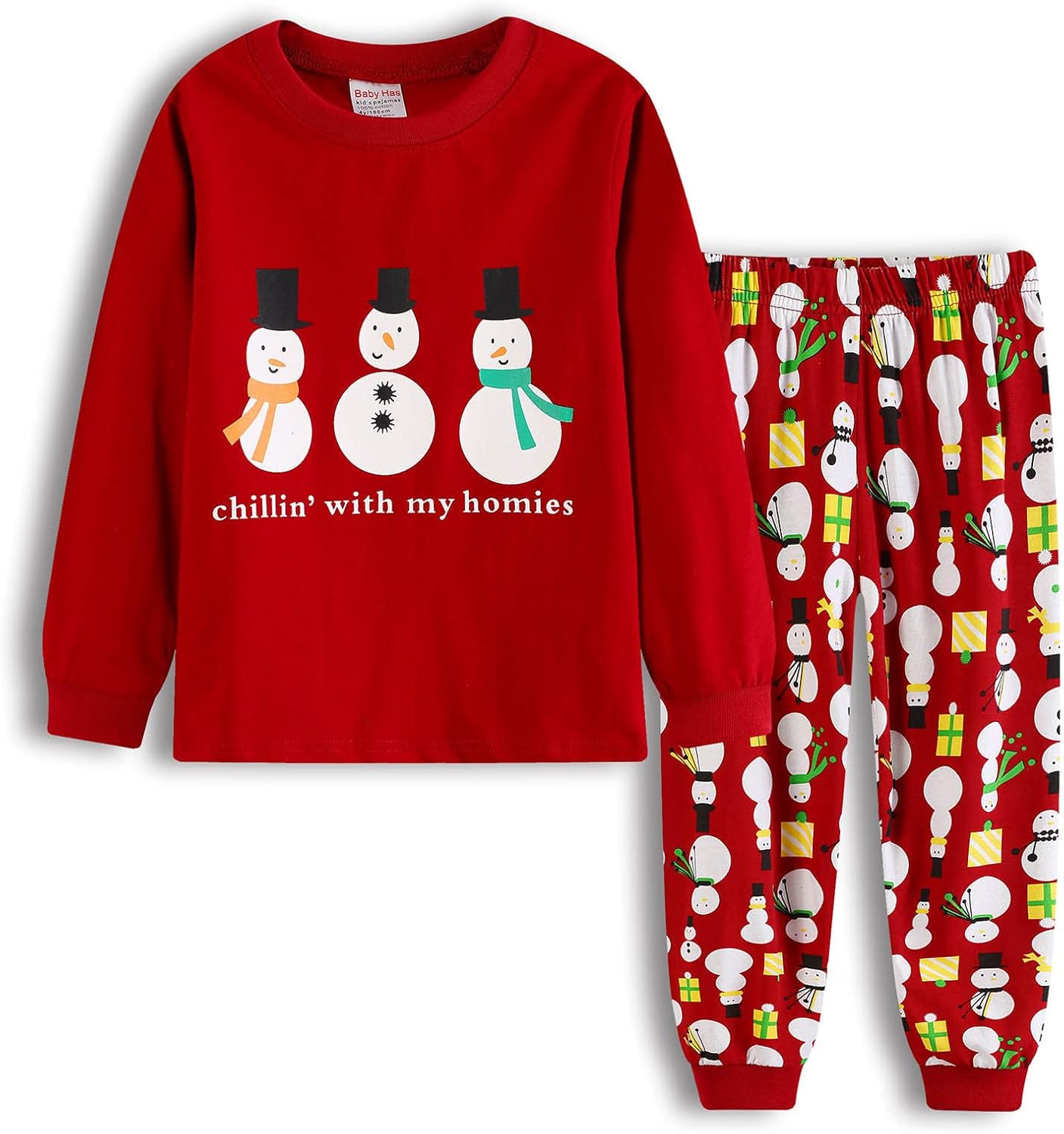 Cheerful Christmas Outfit for Kids Boys Girls Set