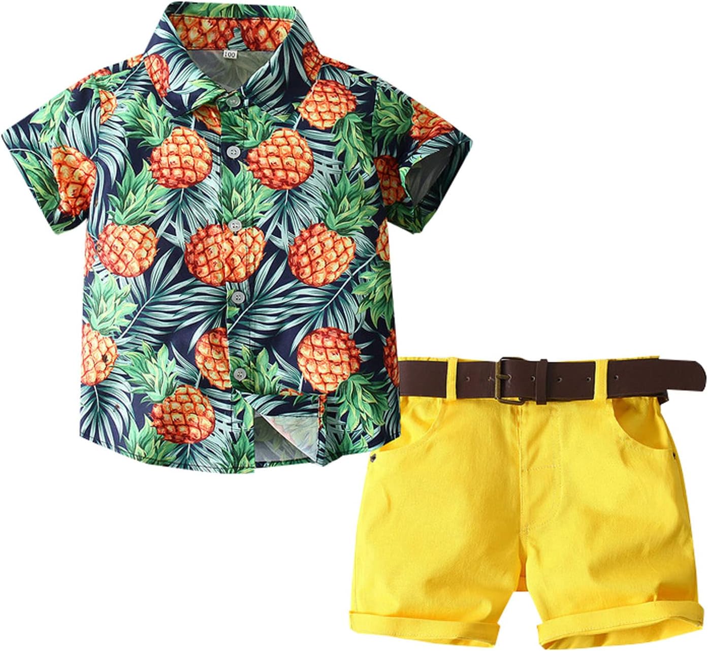 Lykmera Baby Boy Pineapple Short Set 2-3 Years Green