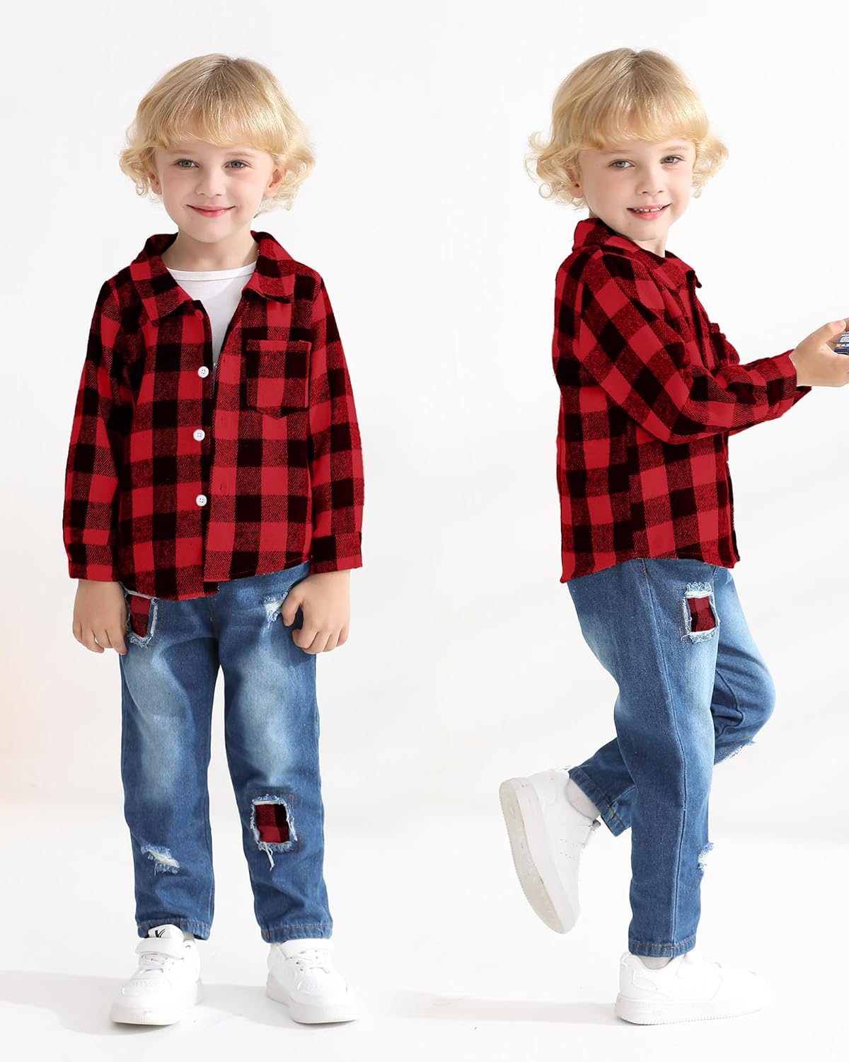 Cool Plaid Jeans for BOYS