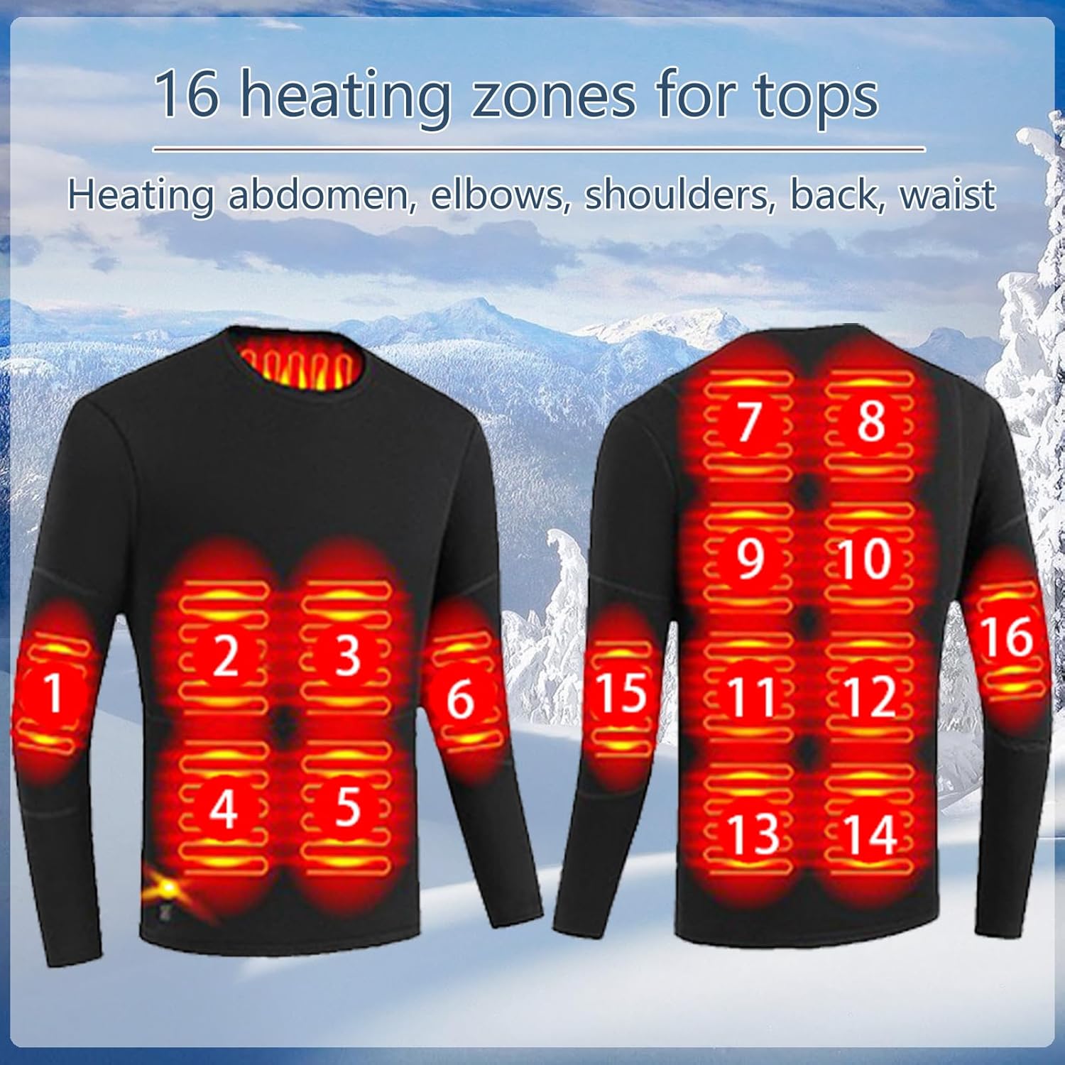 Womens Heated Underwear Set for Cold Weather