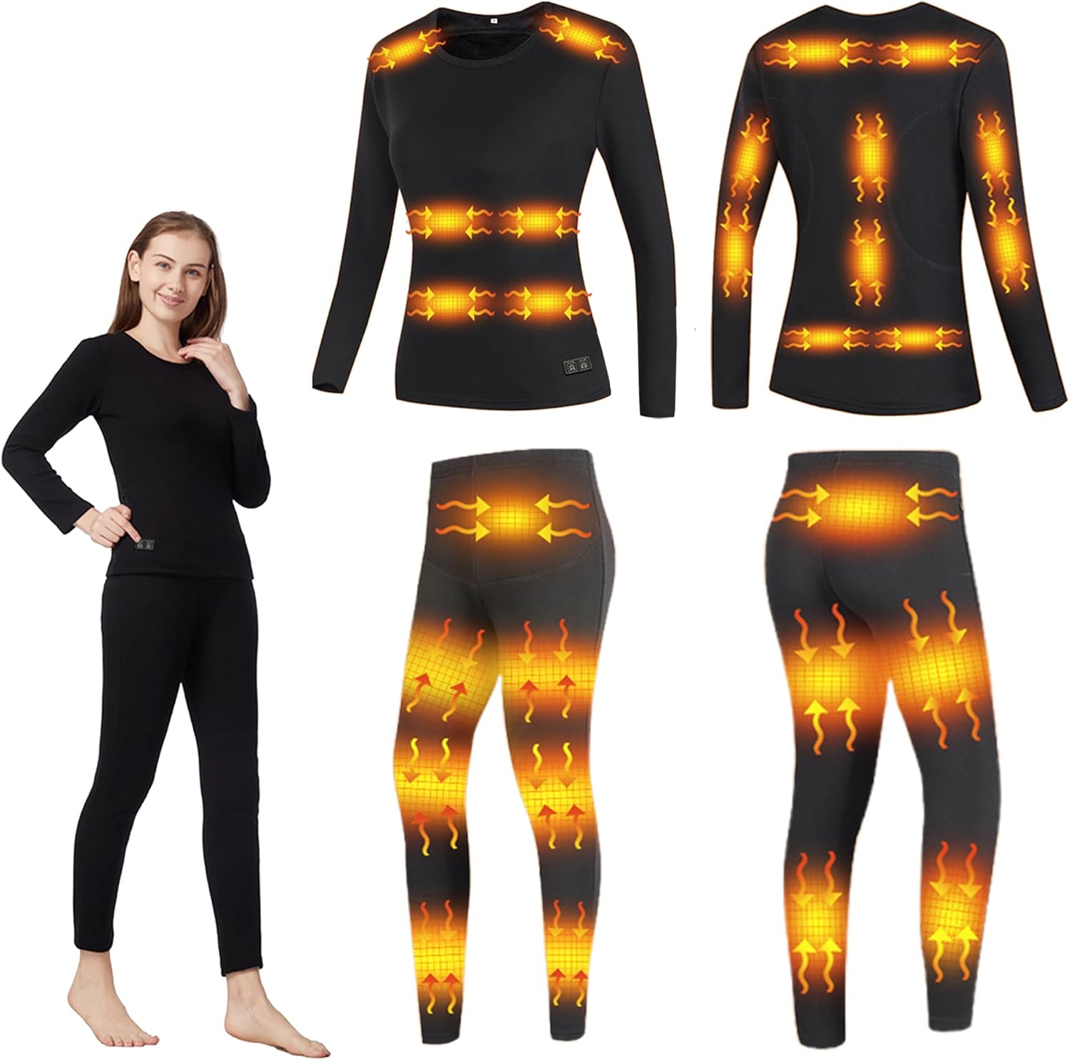 Womens Heated Thermal Set for Cold Weather Comfort