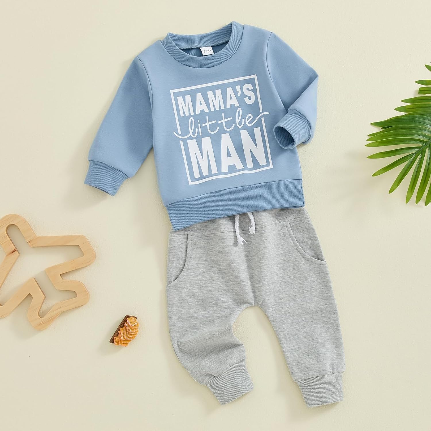 Fall toddler boys sweatshirt pants set
