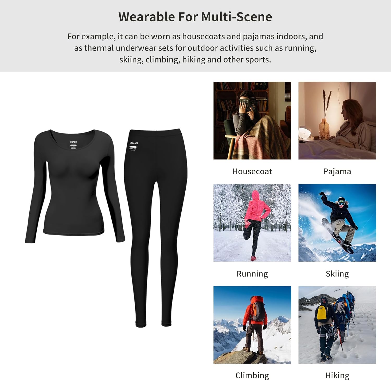 Simply Perfect Thermal Pajamas for Womens Autumn Winter