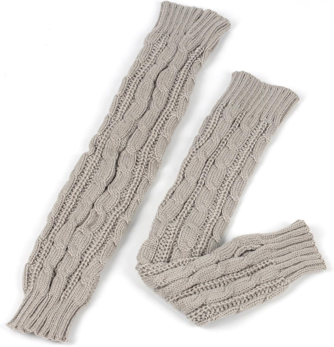Winter-Friendly Design - Soft Long Fingerless Gloves for Women with Thumb Hole
