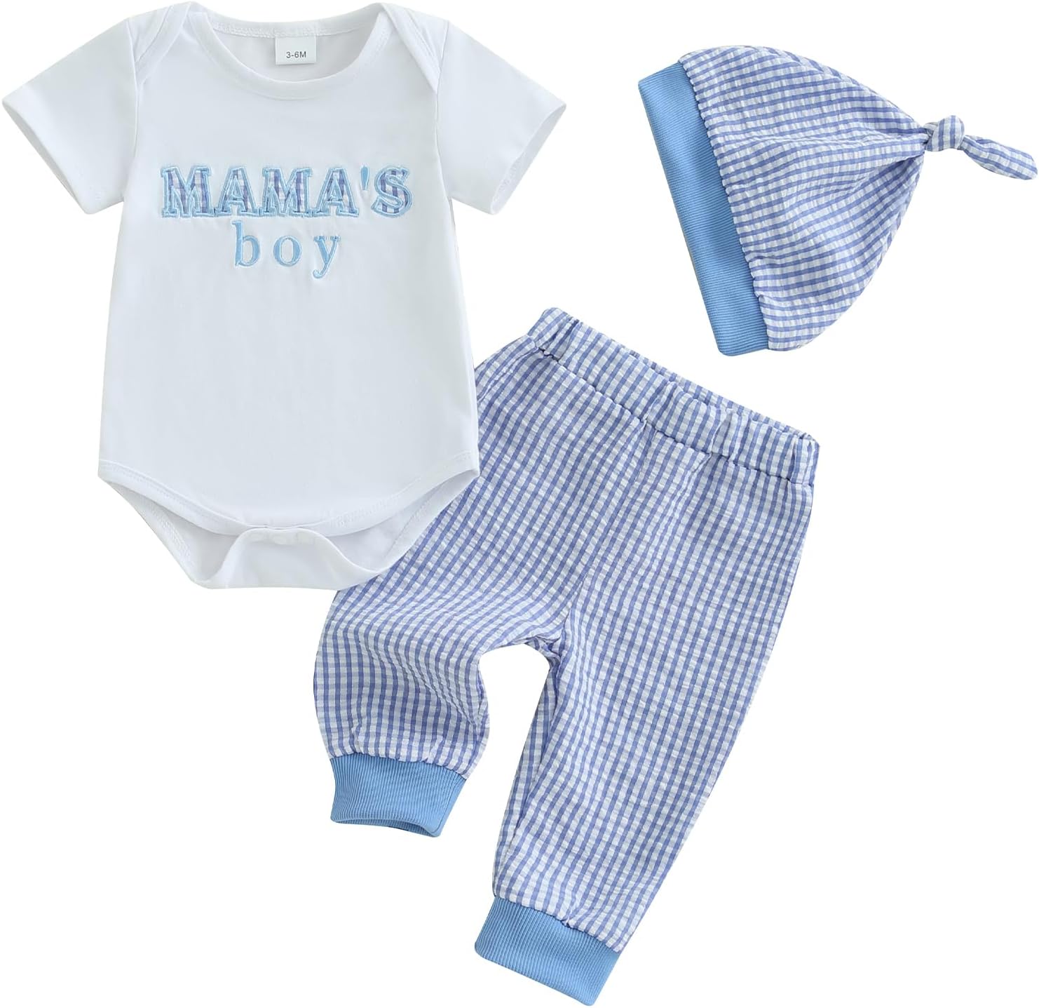 Newborn Boy Summer Outfit Set - Lightweight TrendyRomper Pants
