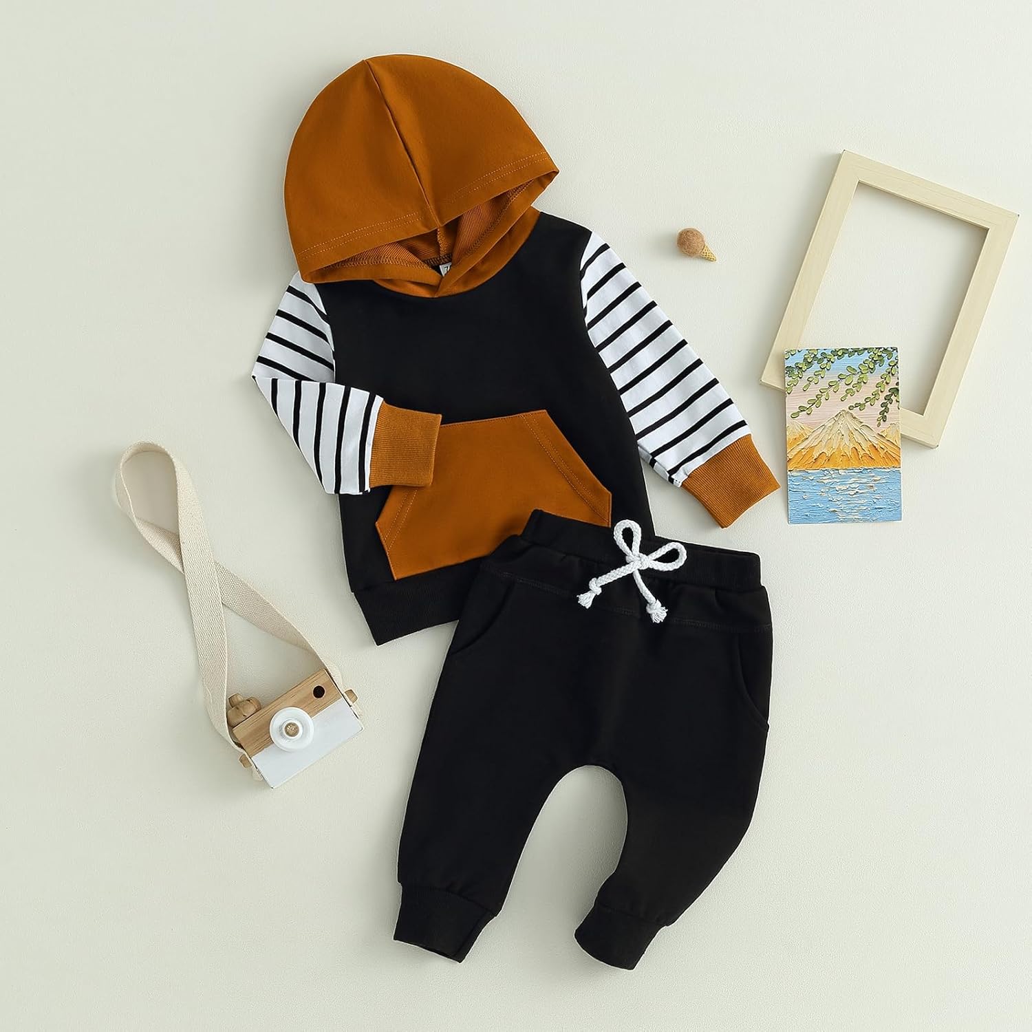 Sprifallbaby Toddler Boys Color Block Outfits Toddler Boys