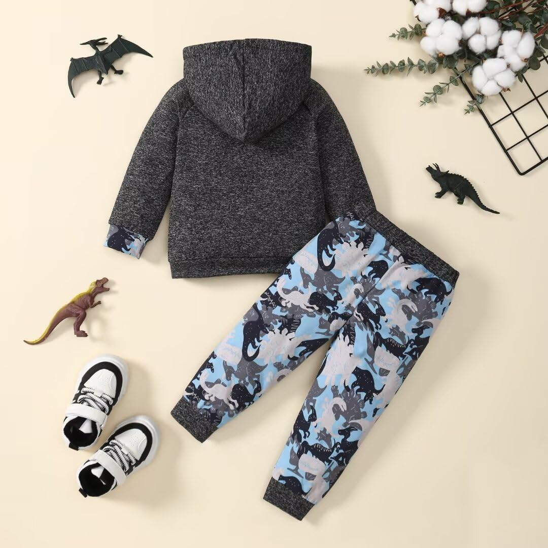 Bekarsy Toddler Dinosaur Camouflage Sweeps Fall Winter Outfit