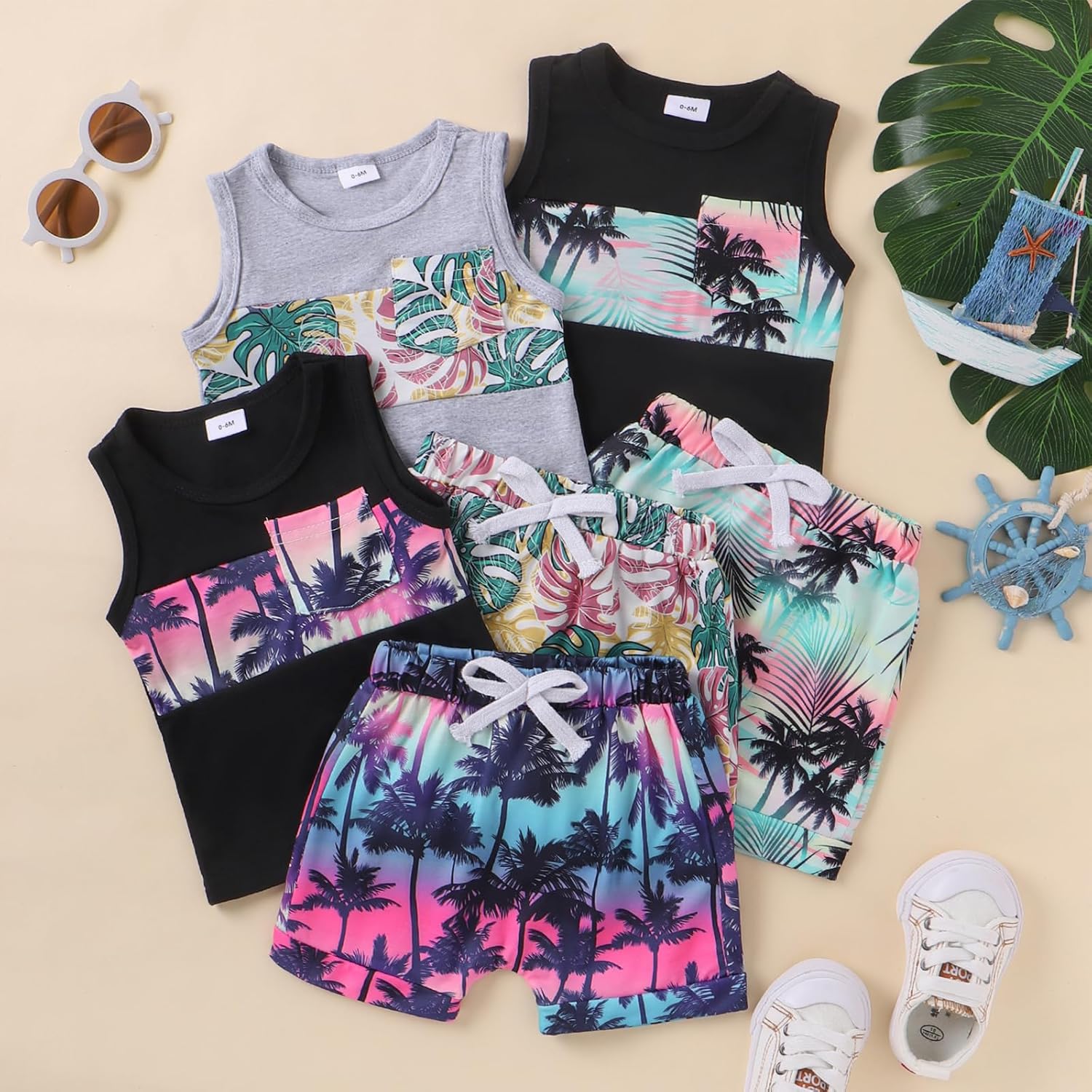 Honganda 2-Piece tropical Toddler Set