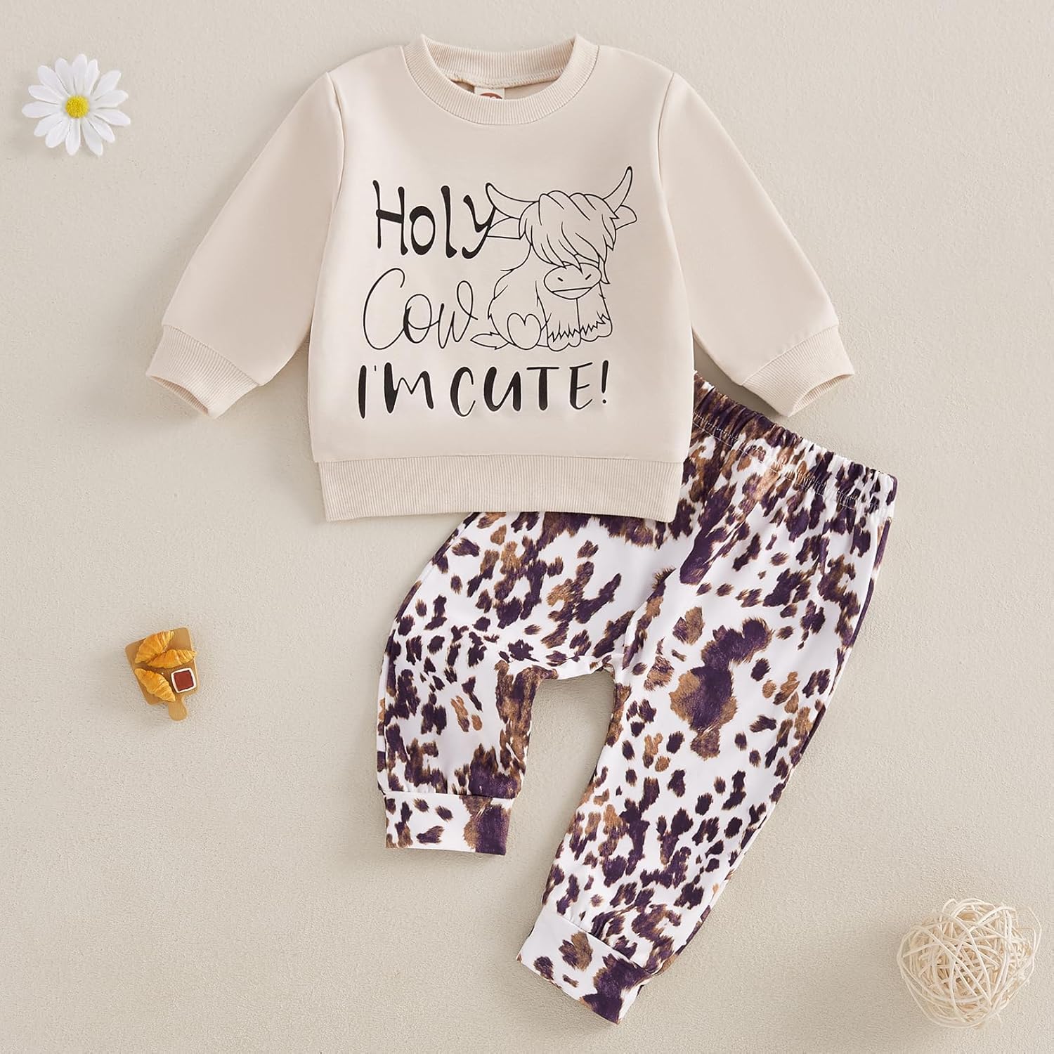 Chloefairy Holy Cow Im Cute Fall Outfit for Baby Boys