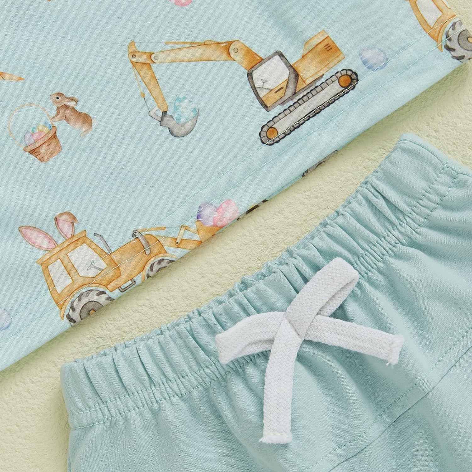 Chloefairy Toddler Boy Easter Outfit - CuteTee Shorts