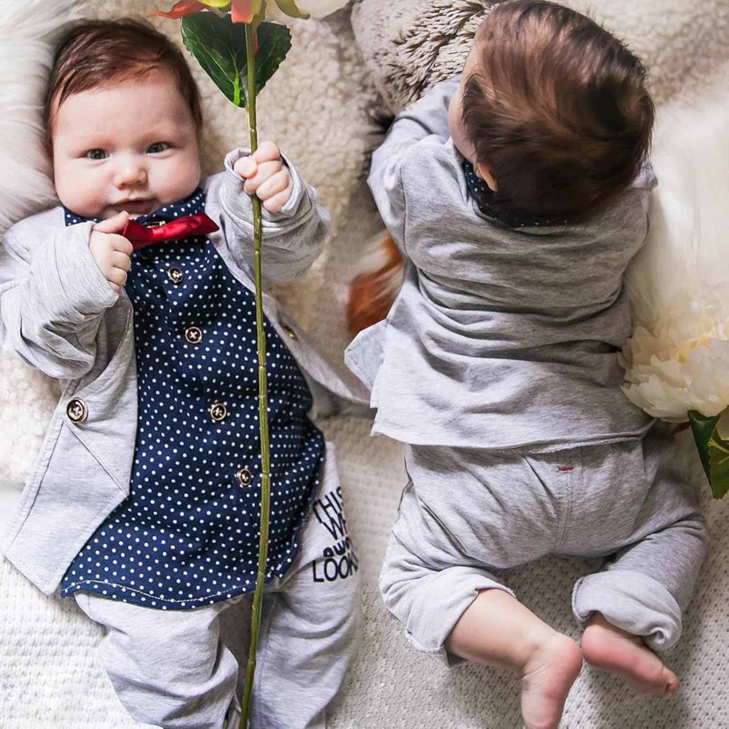 HZXVic Baby Boys Gentleman Outfits Suits Formal Toddler Adults Set