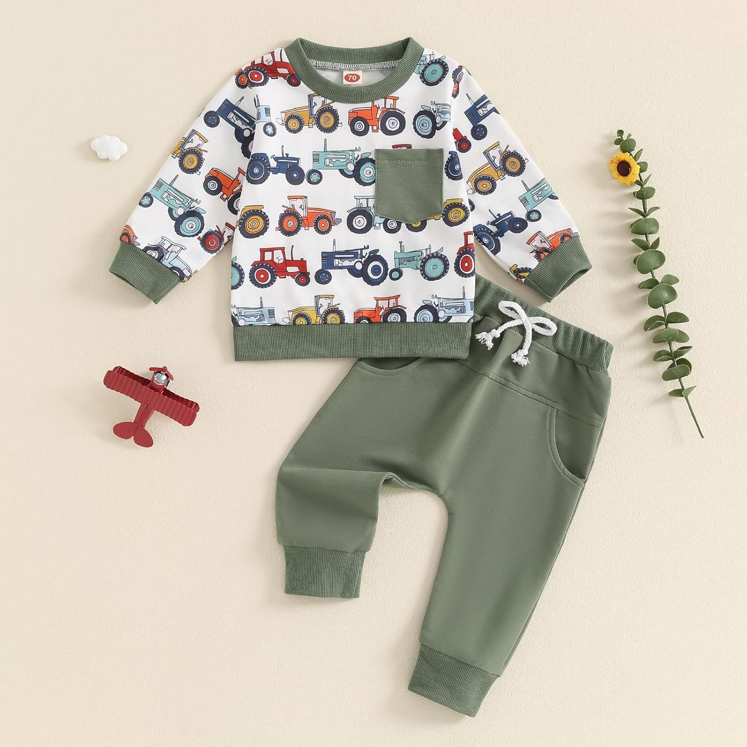 Gaono Toddler Farm Tractor Outfit - Cozy Baby Boy Essentials