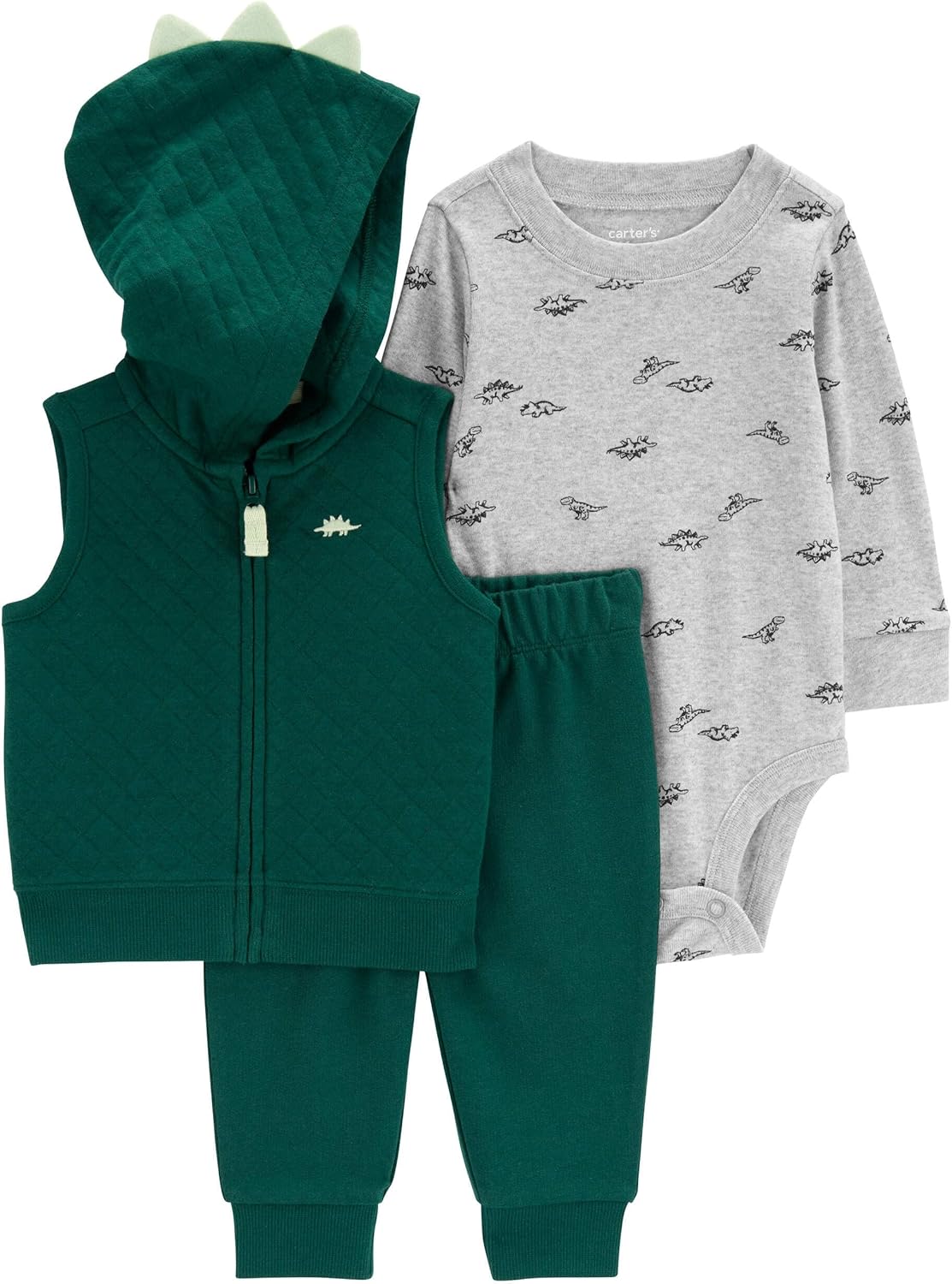 Carters Baby Boys Dino Quilted Jacket Set