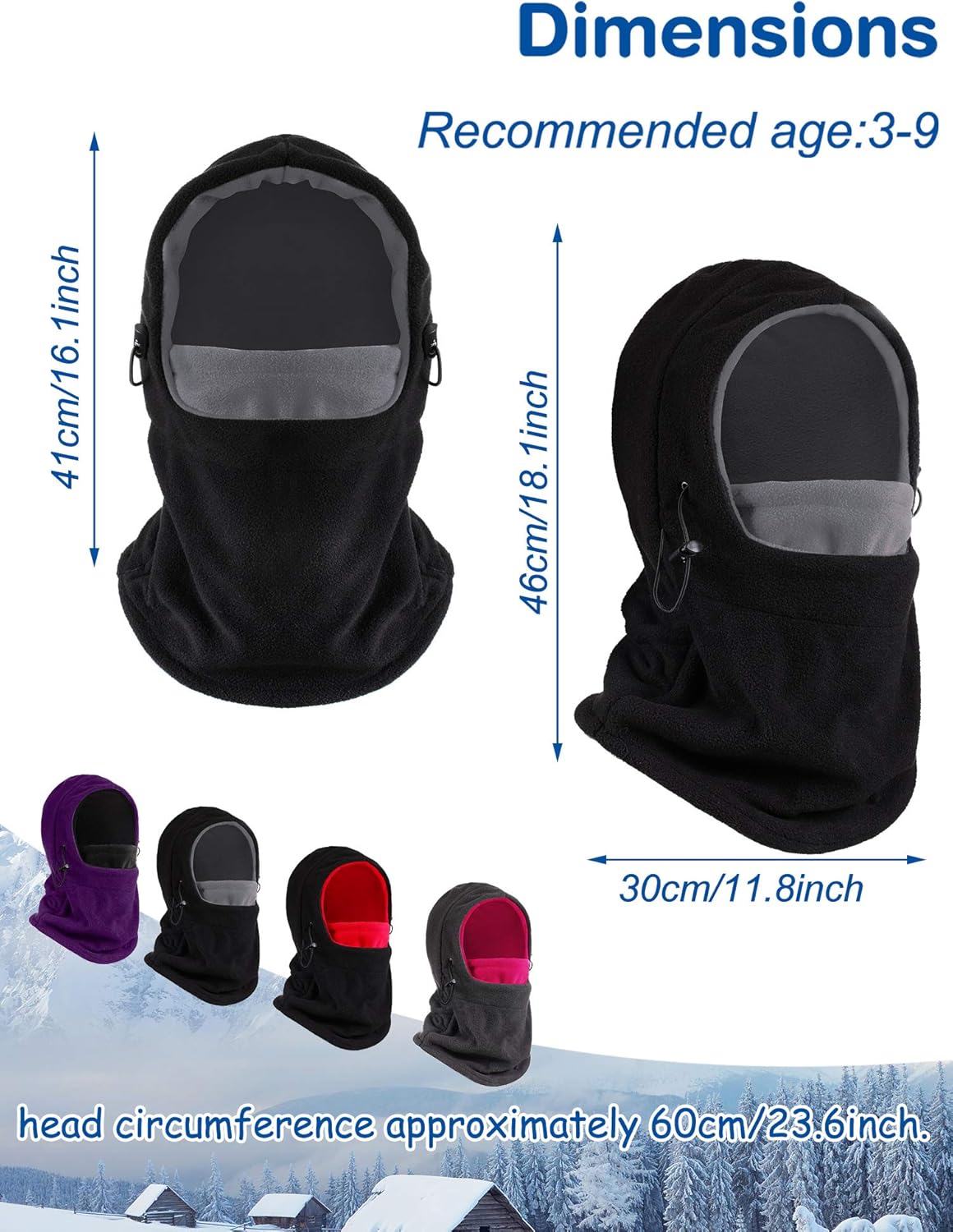 Warm Kids Balaclava for Winter - Syhood