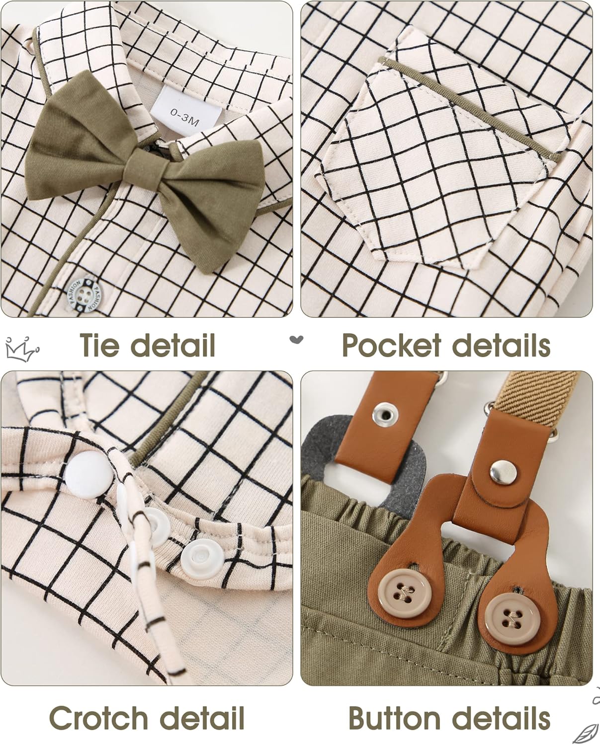 CARETOO Baby Boy Outfitters Set 0-18 Months