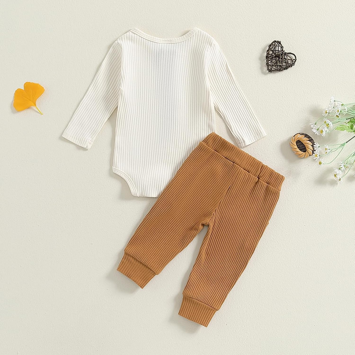 PureDenim Knitted Romper Pants Set for 3-6 Months