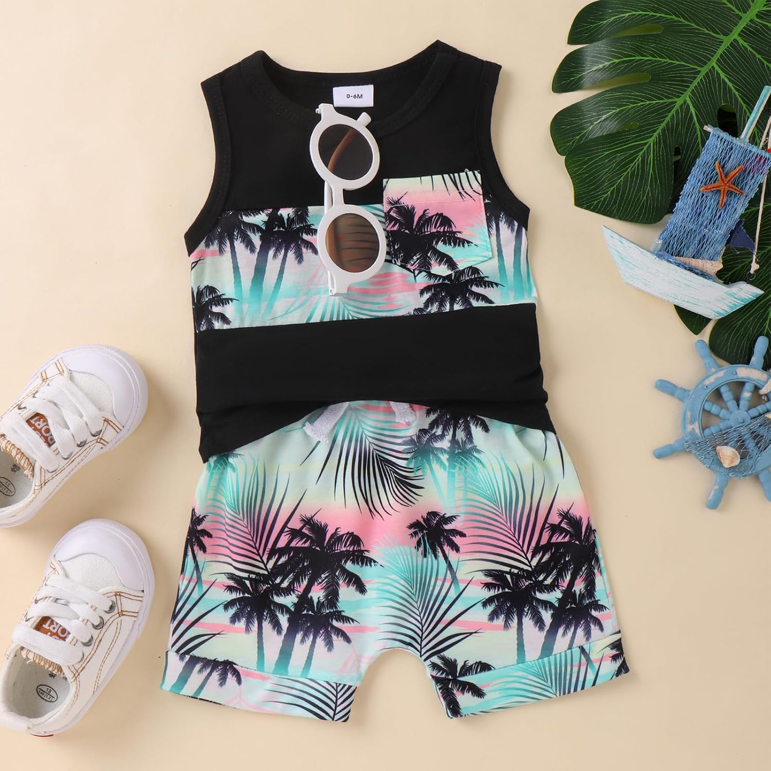 Honganda 2-Piece tropical Toddler Set