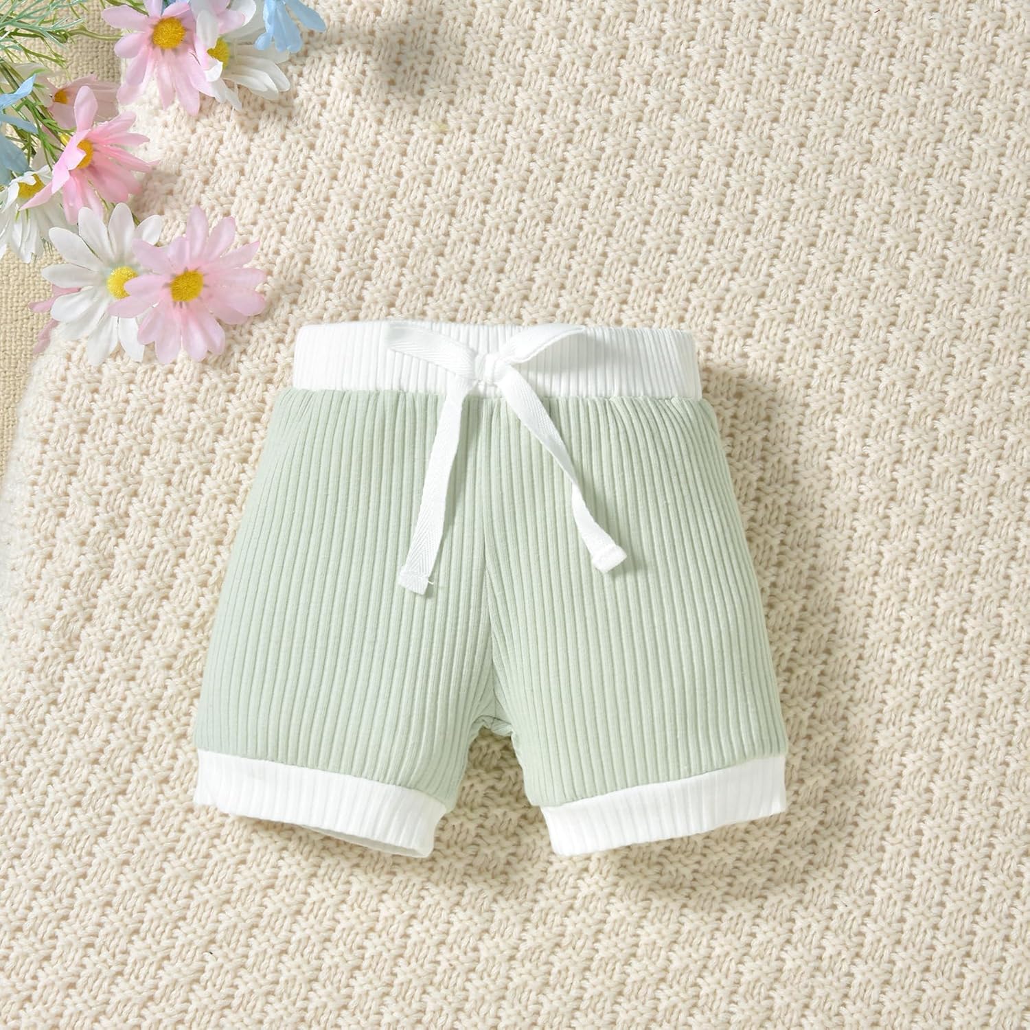 HINTINA Gender-Neutral Baby Shorts Outfits Summer Essentials for Boys Girls