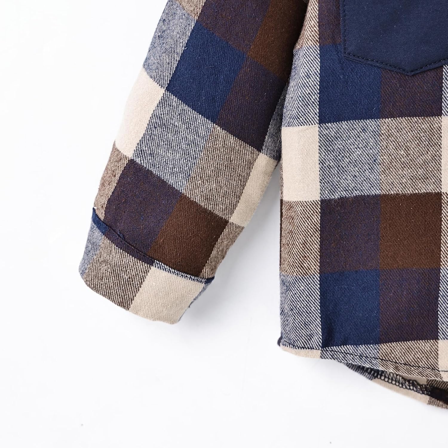 FOCICI Toddler Boy Plaid Button Down Jacket