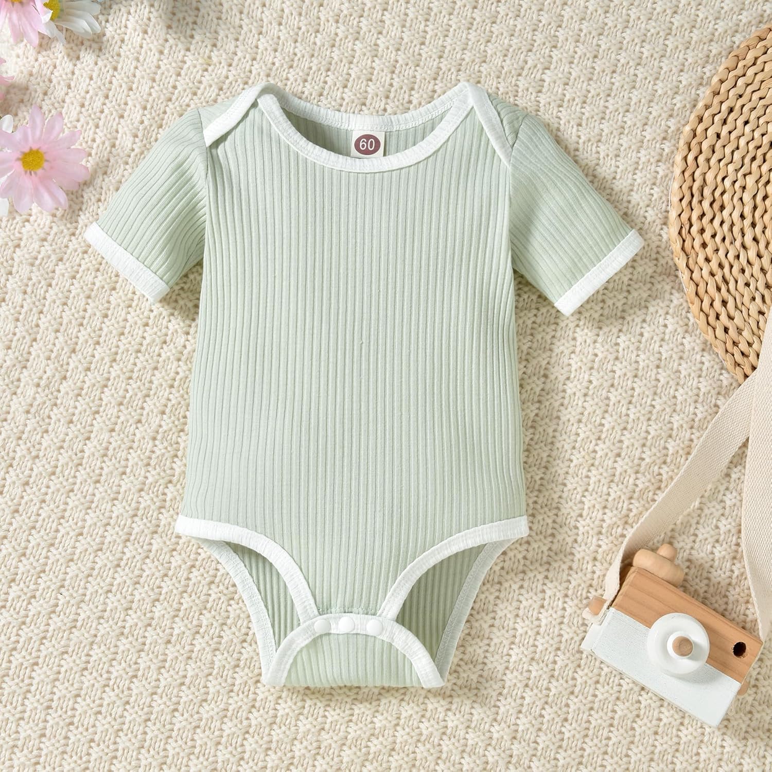 HINTINA Gender-Neutral Baby Shorts Outfits Summer Essentials for Boys Girls