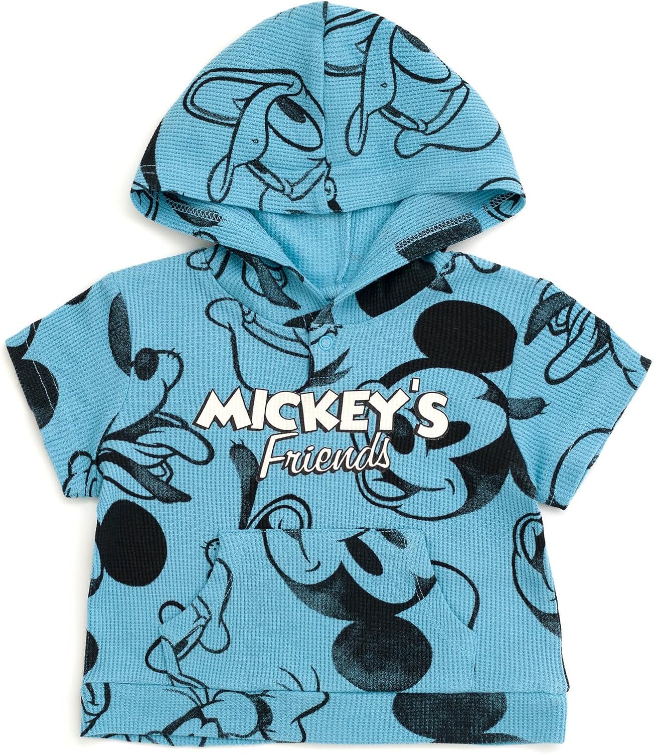 Disney Lion King Mickey Mouse Waffle Knit Pullover Hoodie and Shorts Set