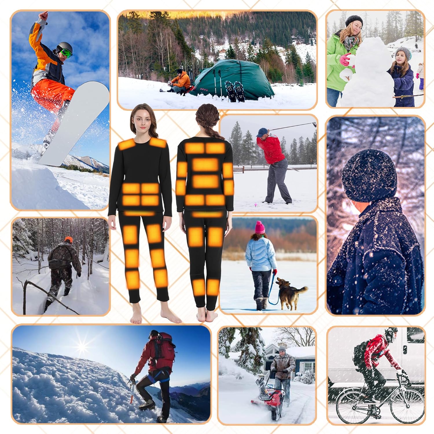 Winter Warmers - Heating Thermal Underwear Set for Women