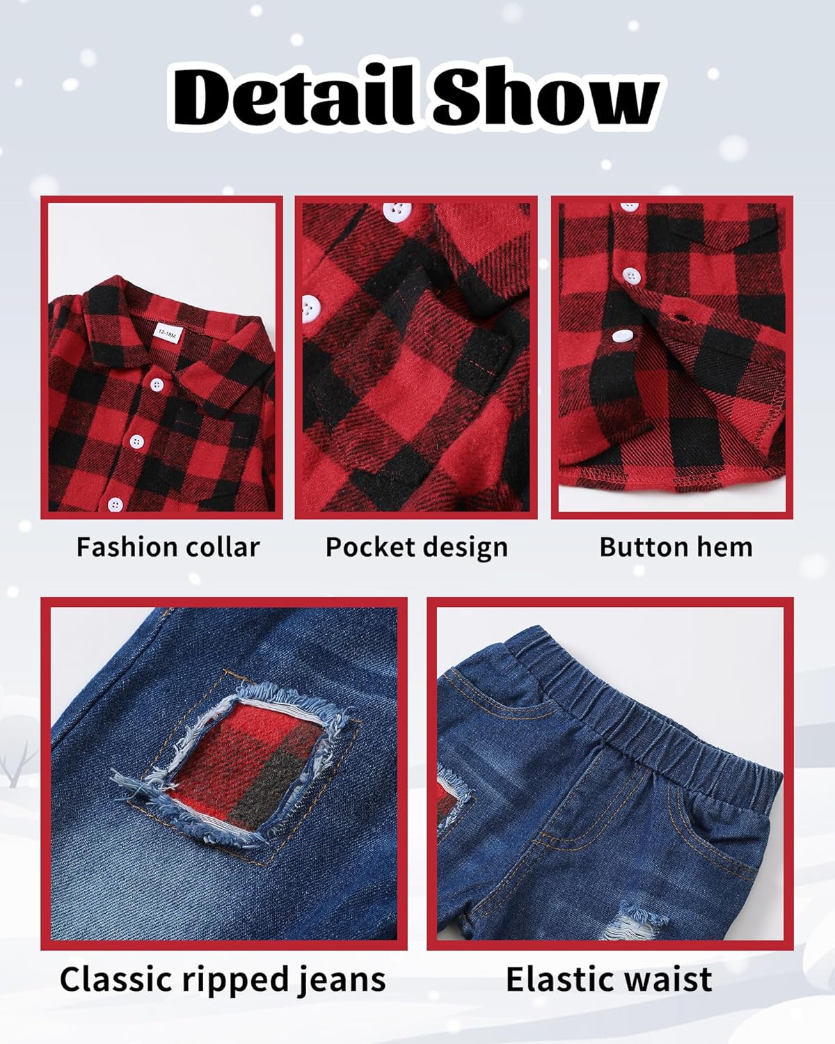 Cool Plaid Jeans for BOYS