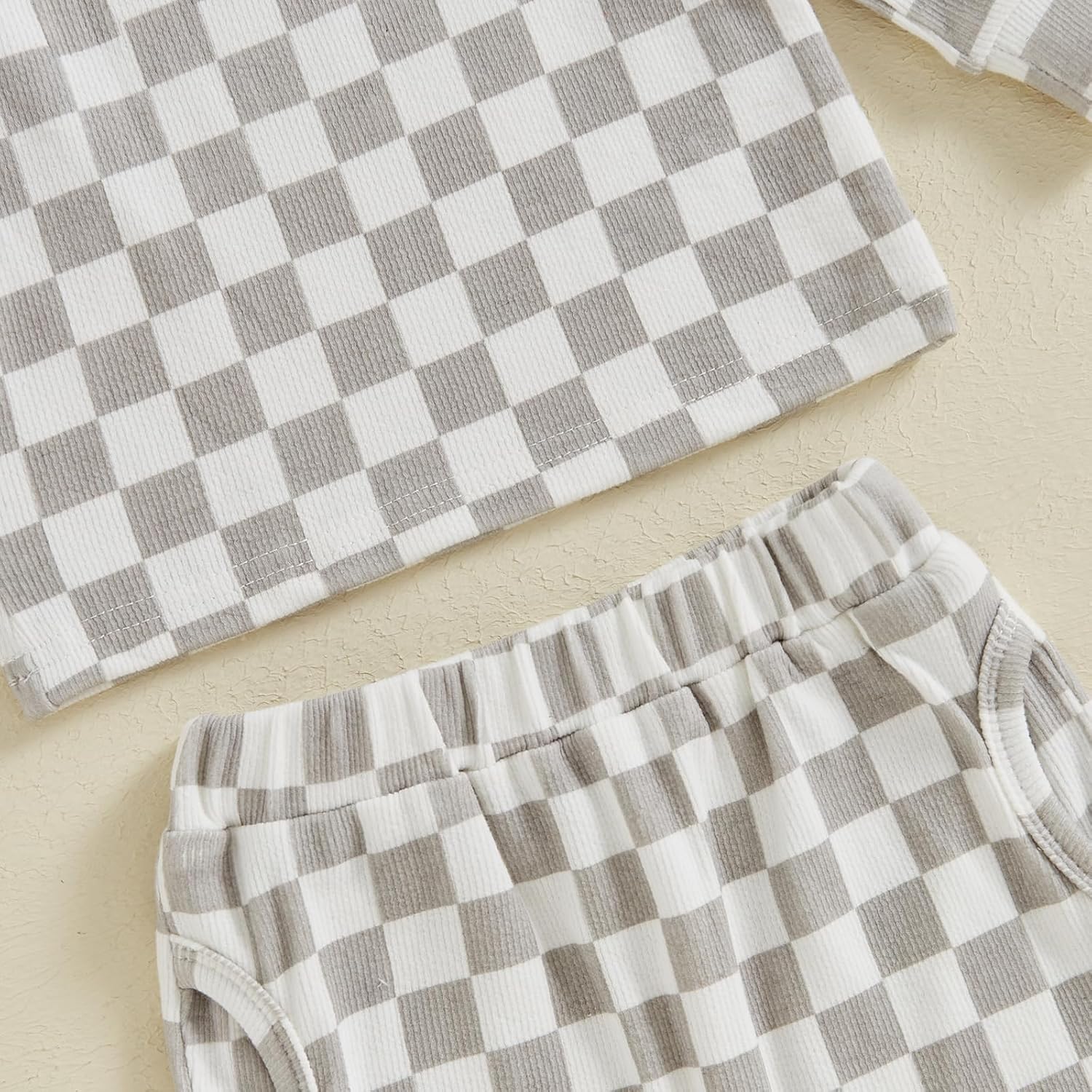 Karesoull Baby Toddler Checkered Premium Cotton Blend Fashionable Pants Set