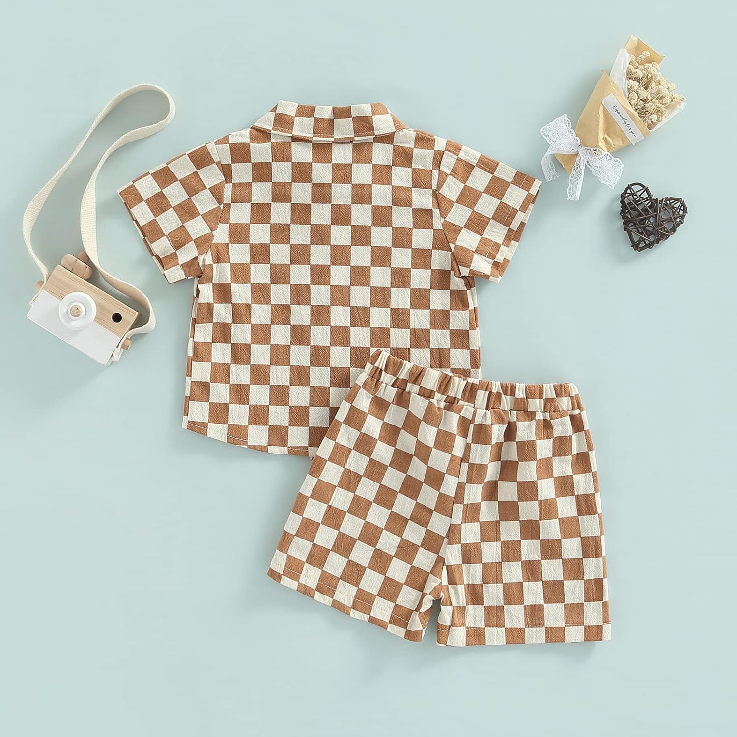 BULINGNA Checked Summer Toddler Boy Set