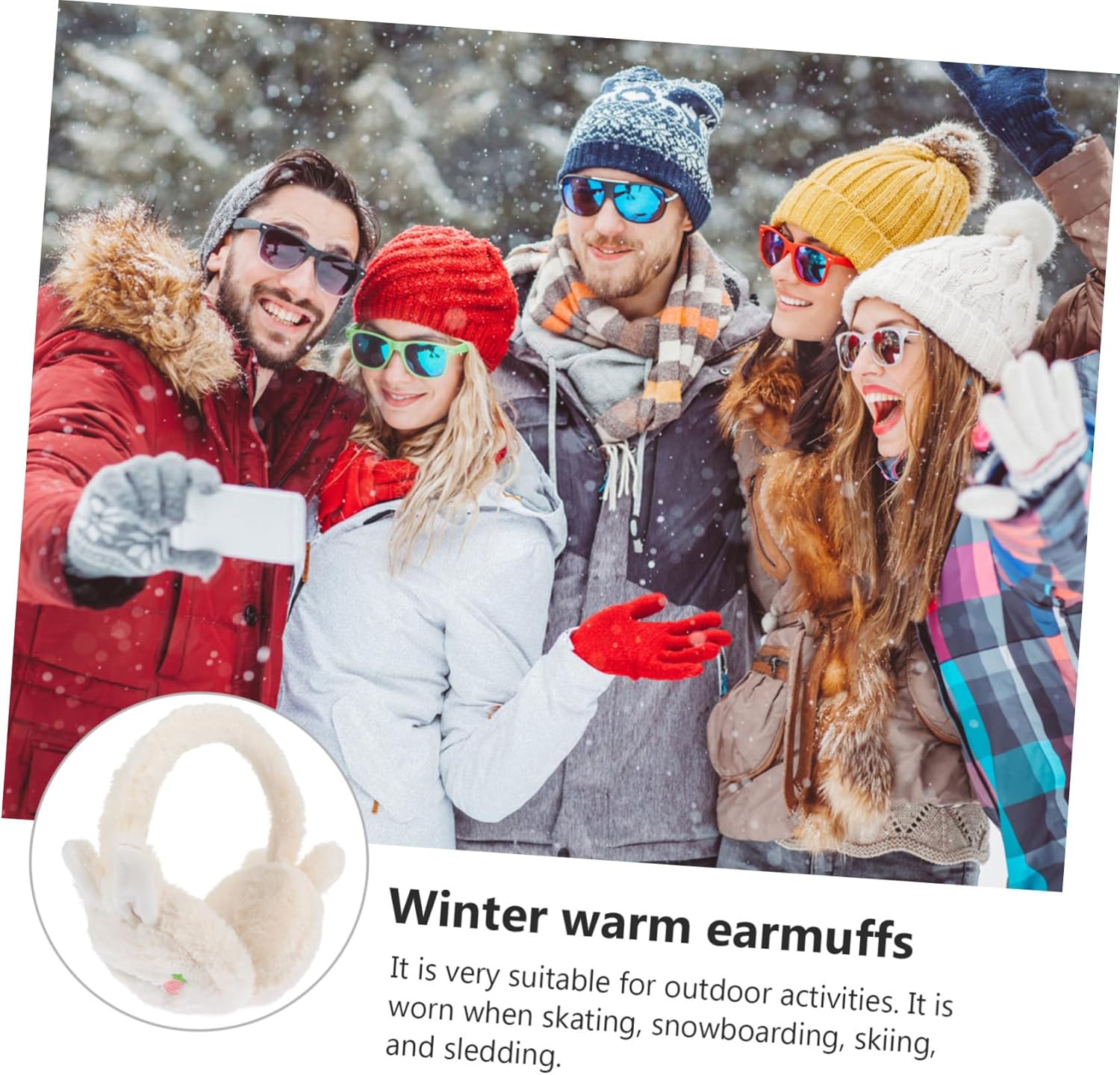 Warm Earmuffs for Women Soft Furry Ear Protection for Winter