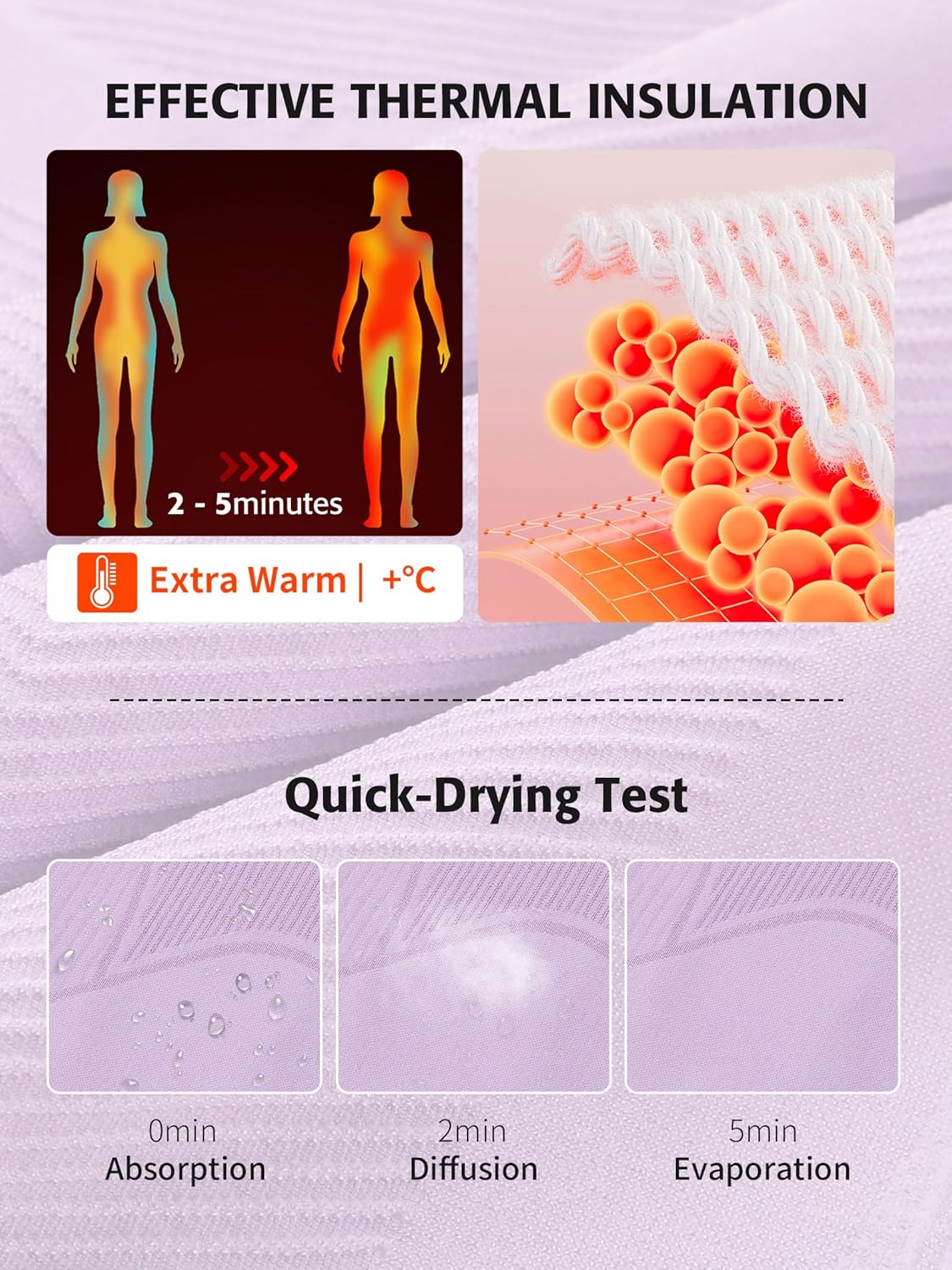 ATTRACO Thermal Underwear for Women - Stretchy Insulating and Warm