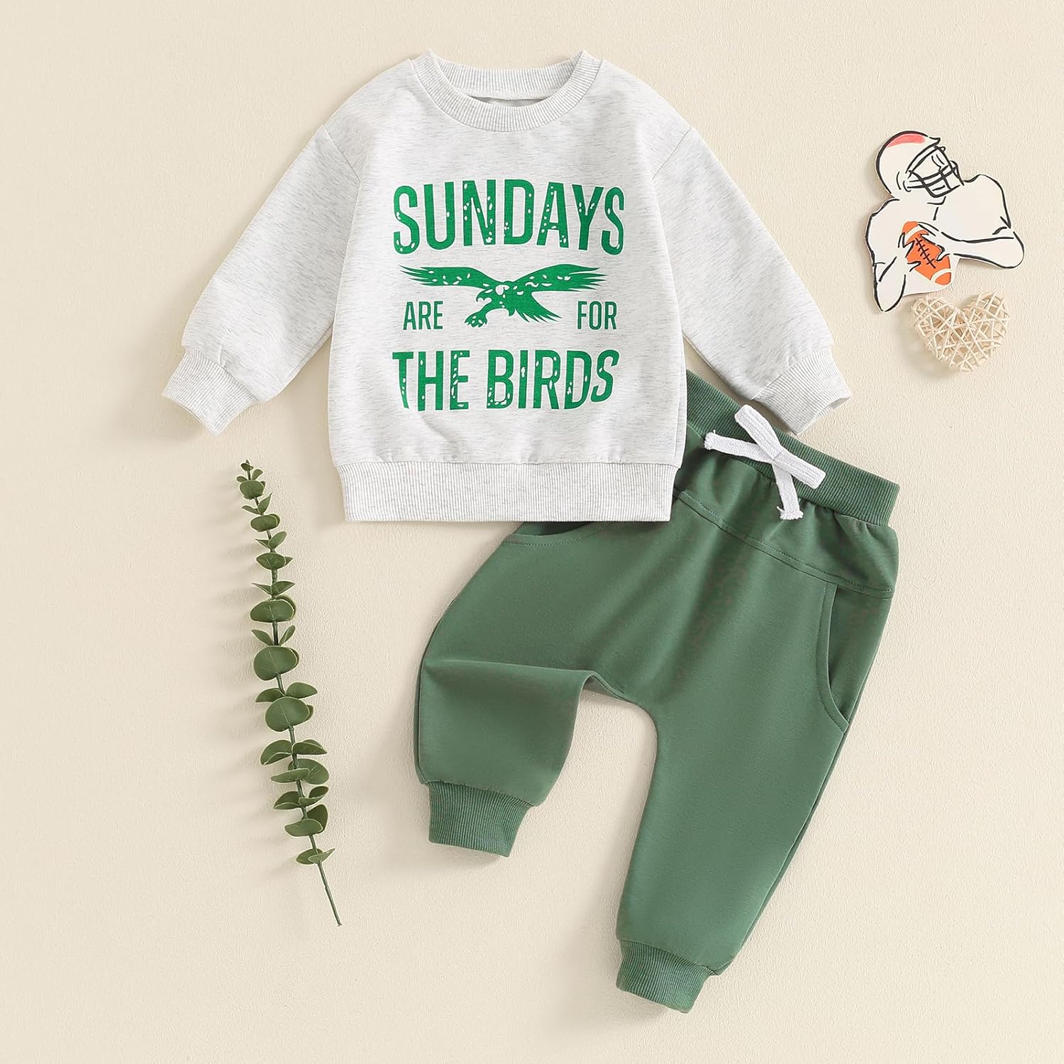 Sundays Are For The Birds Toddler Football Outfit Set