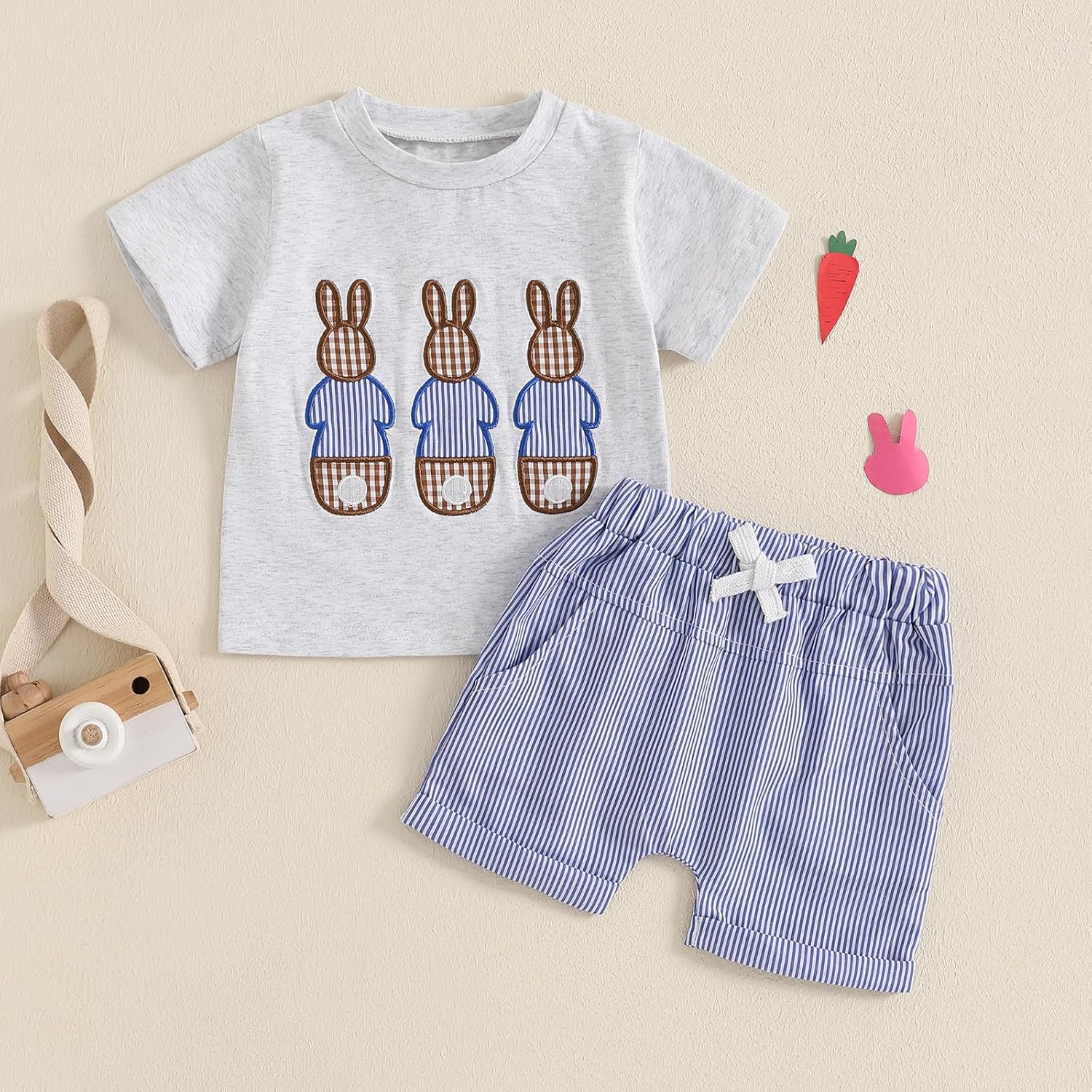 Mubineo Toddler Summer Bunny Outfit Comfy and Cute for Kids