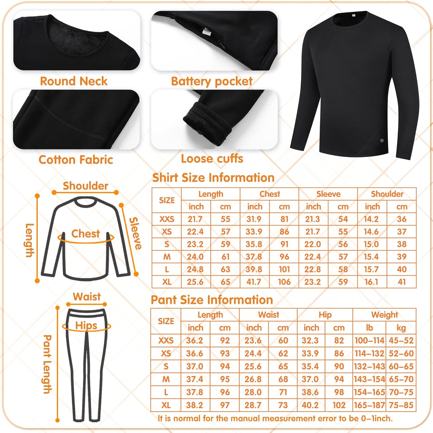Warm Comfortable Heated Underwear for Women