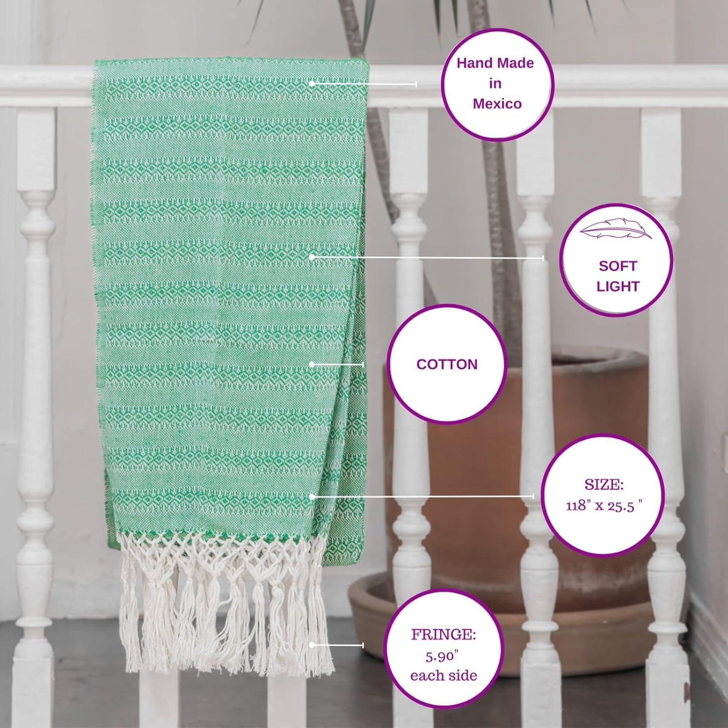 Mexican Pashmina Rebozo Scarf for Birth Doula More Soft Sturdy