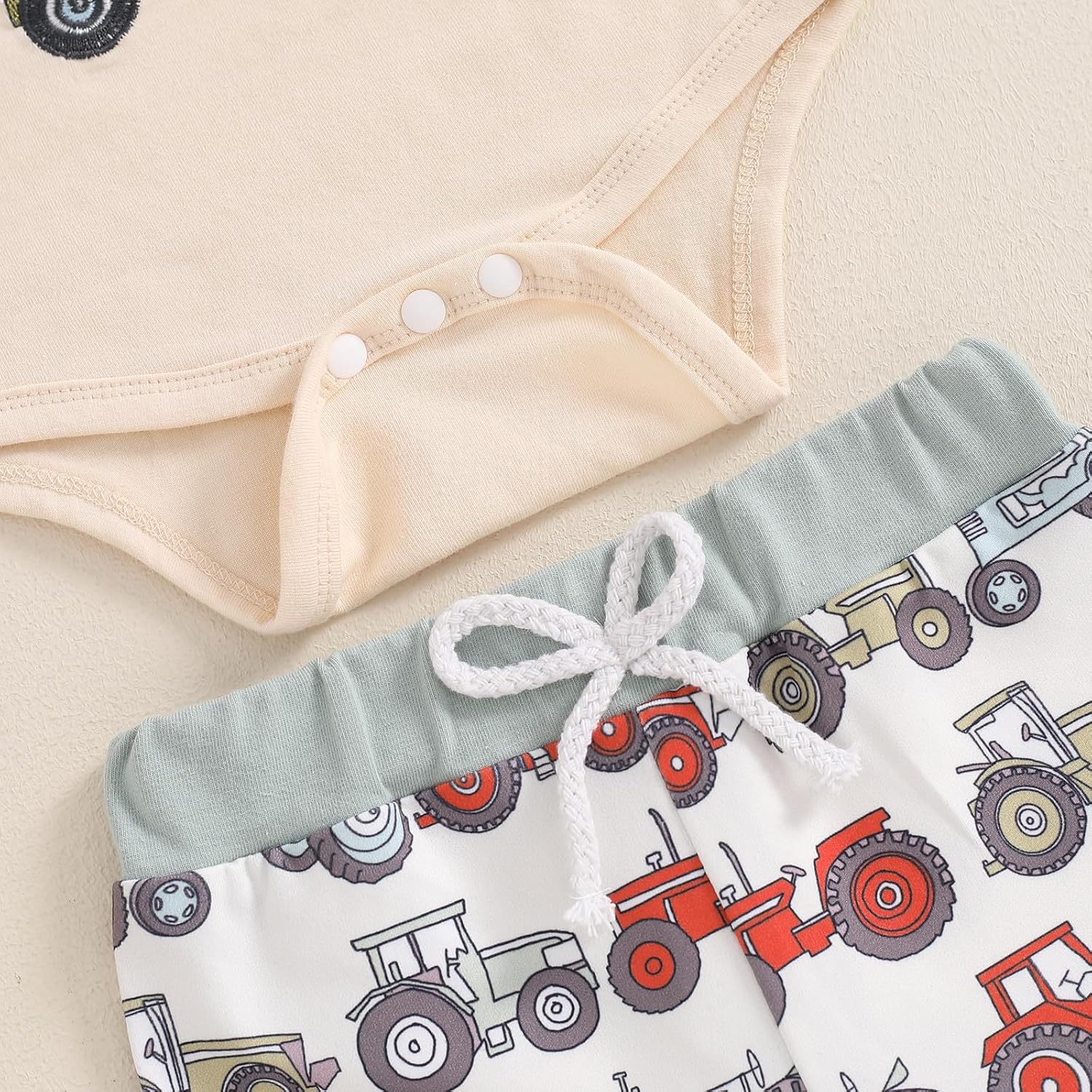 Adorable Tractor Outfit for Newborn Boys