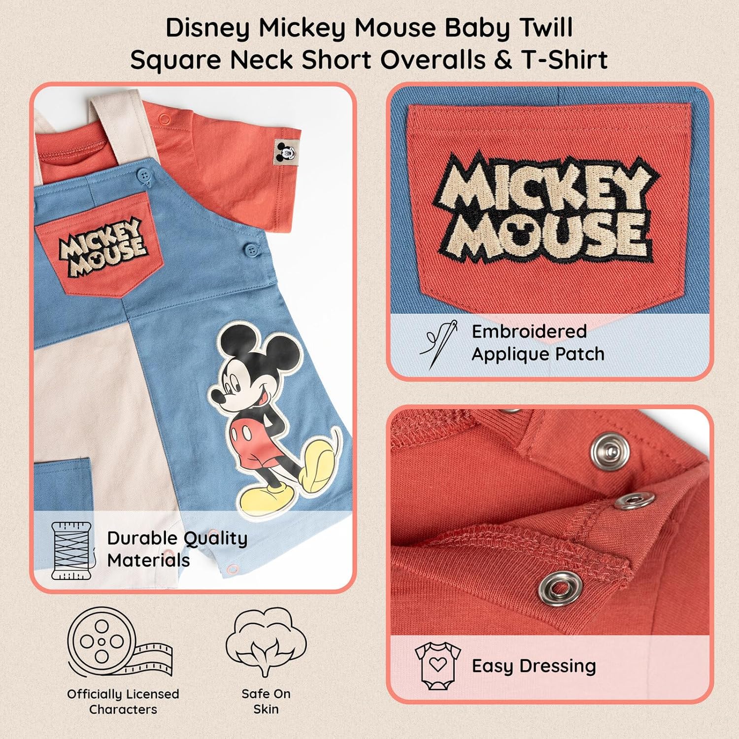 Disney Mickey Mouse Baby Twill Short All Set