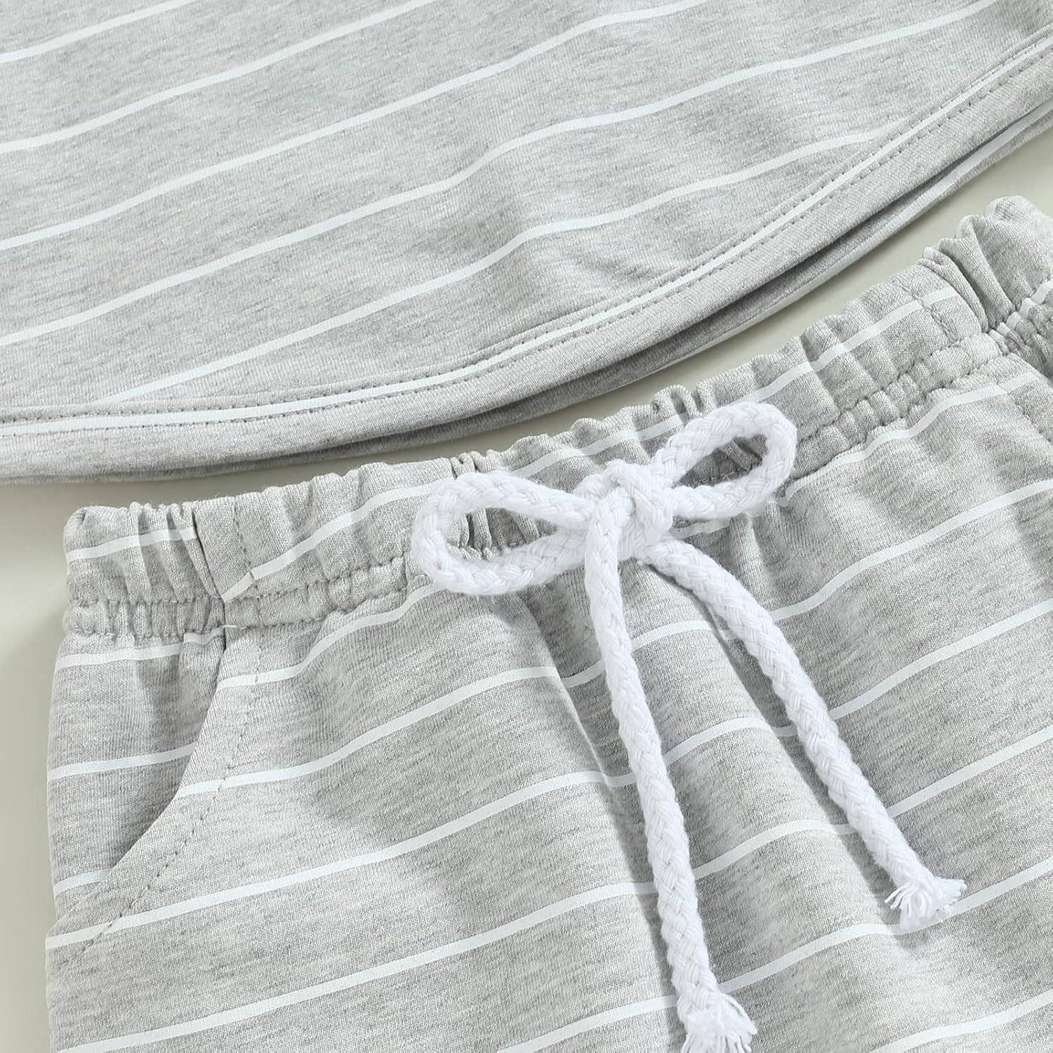 Comfortable Toddler Boys Fall Sending Outfit with Stripe and Stretch