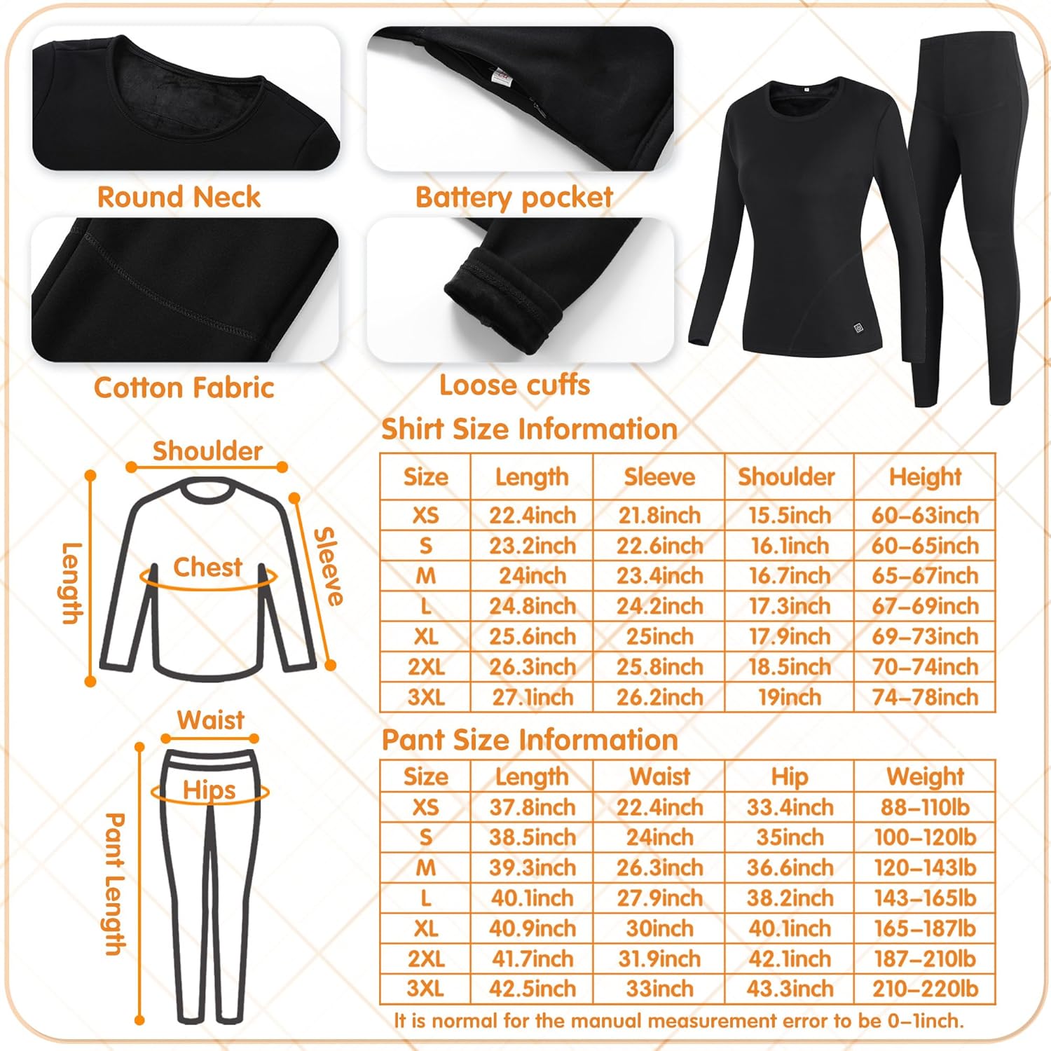YANYNGS Smart Thermal Set for Women - Electric Heating Underwear for Sale