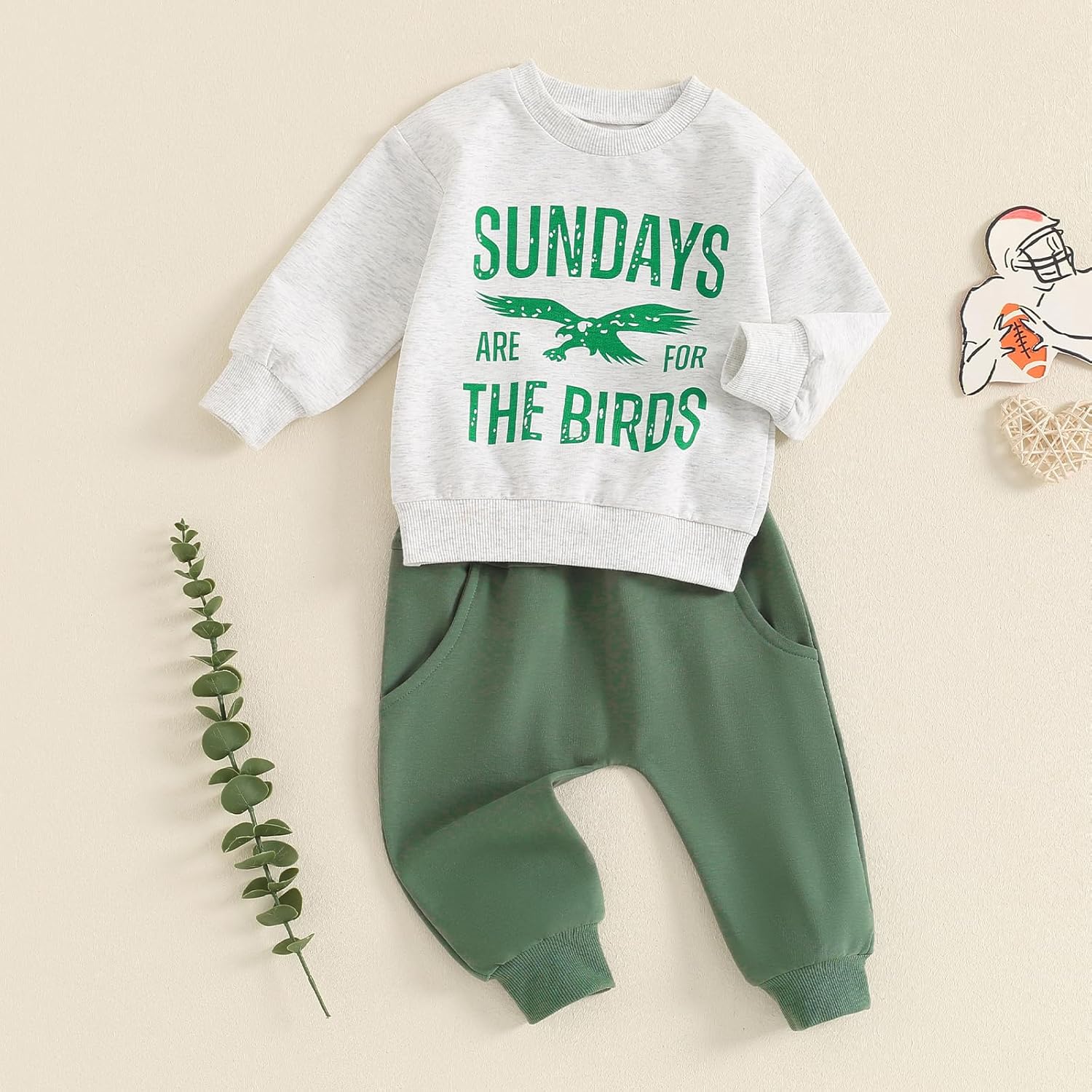 Sundays Are For The Birds Toddler Football Outfit Set