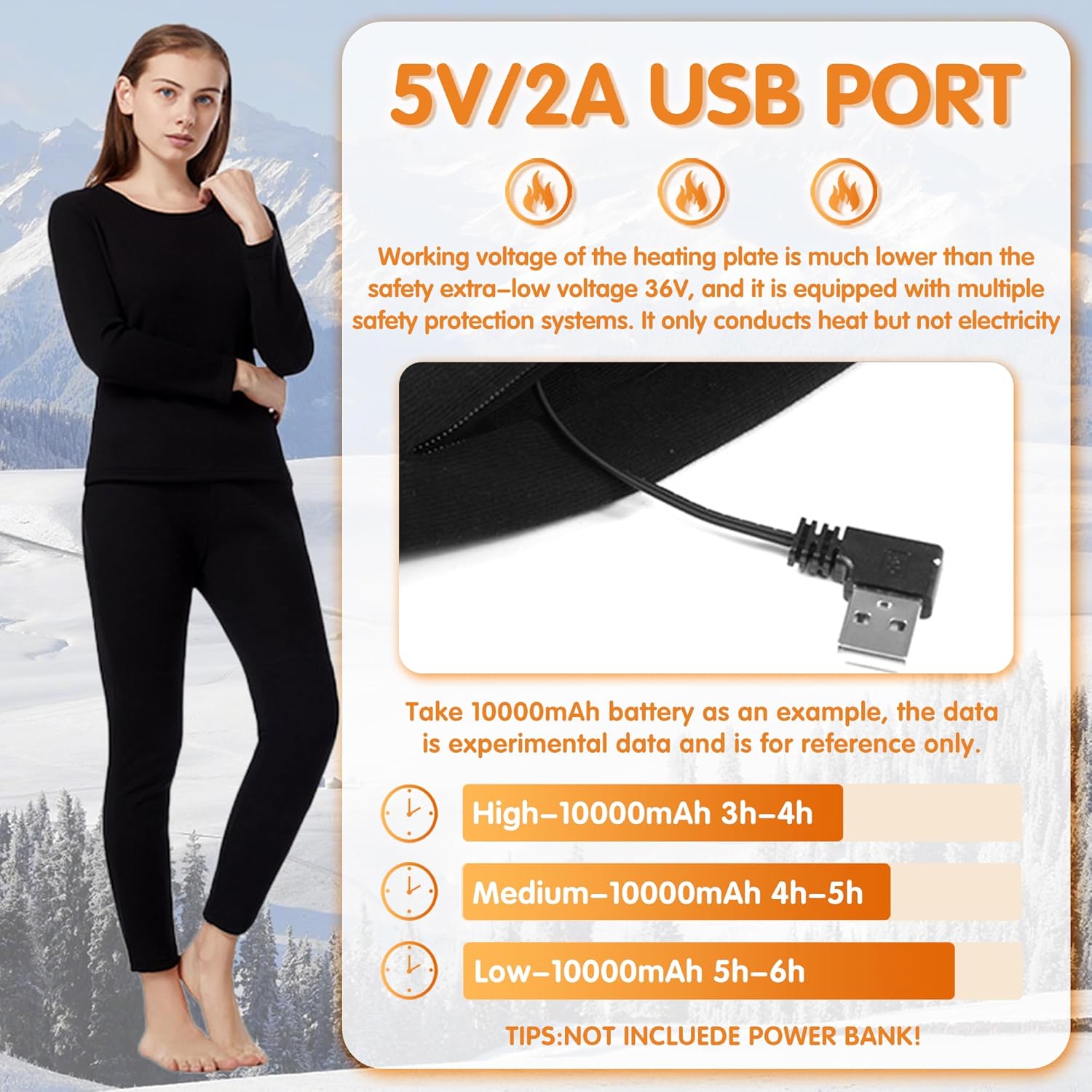 Warm and Comfortable Heating Underwear Set for Women